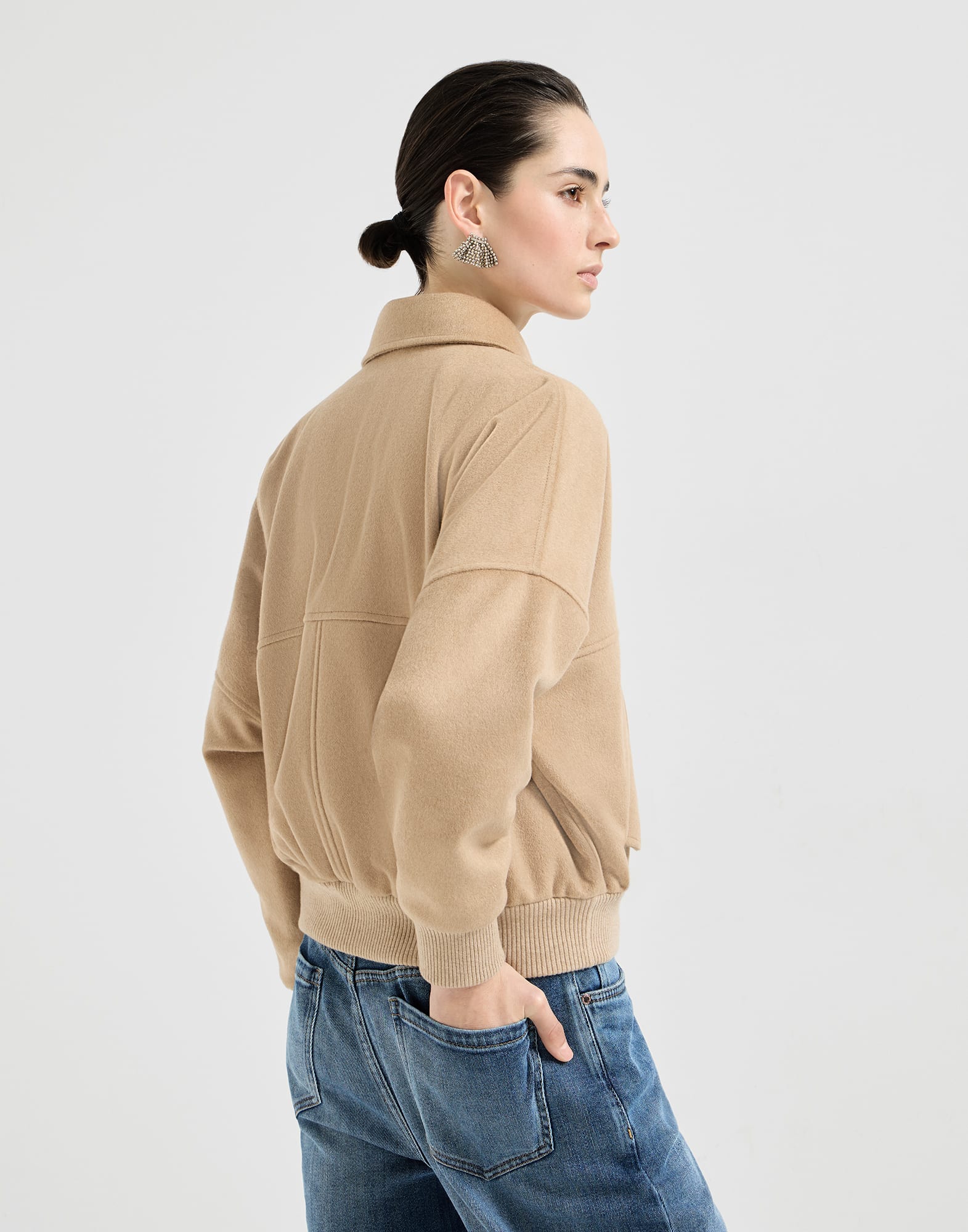 美品⭐︎BRUNELLO CUCINELLI⭐︎アウター Vicuña beaver cloth outerwear jacket with monili for Woman in