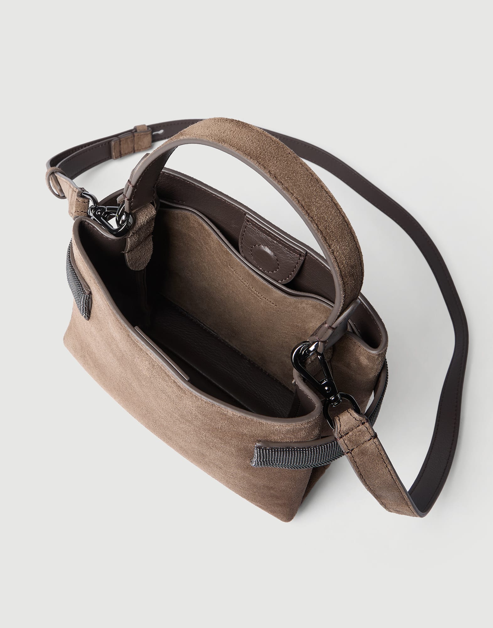 Small Top-Handle Essence bag for Woman in Brown | Brunello Cucinelli