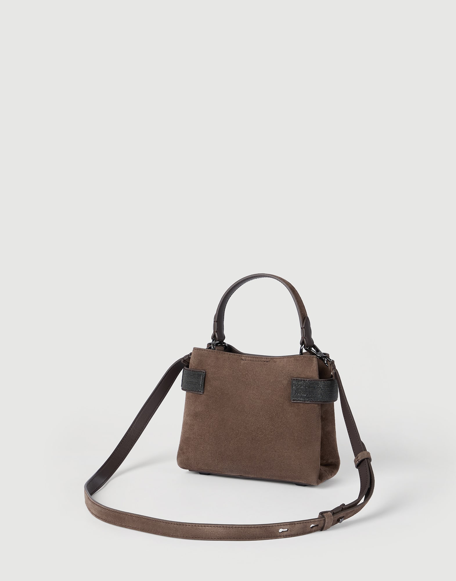 Small Top-Handle Essence bag for Woman in Brown | Brunello Cucinelli
