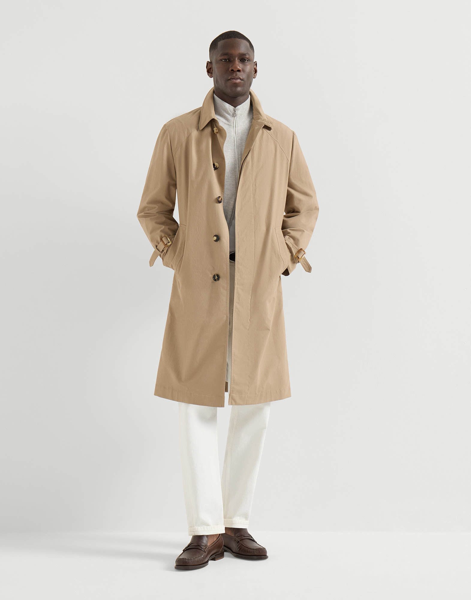 Cashmere cardigan for Man in Cherry | Brunello Cucinelli