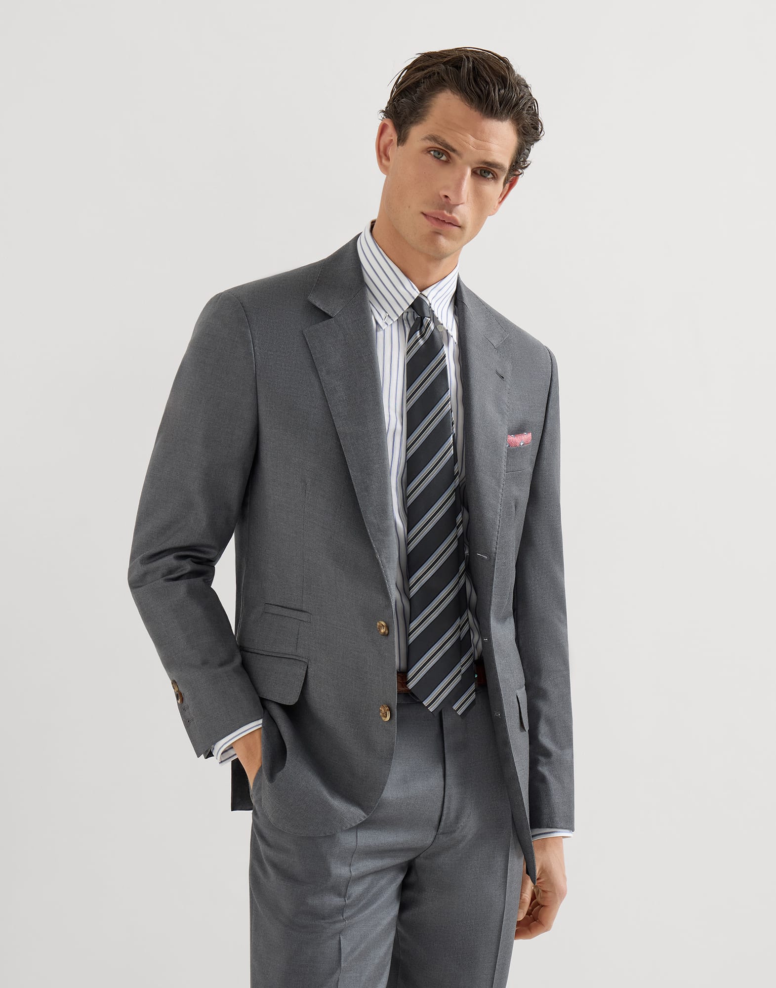 Super 150s virgin wool four season batavia twill blazer for Man in