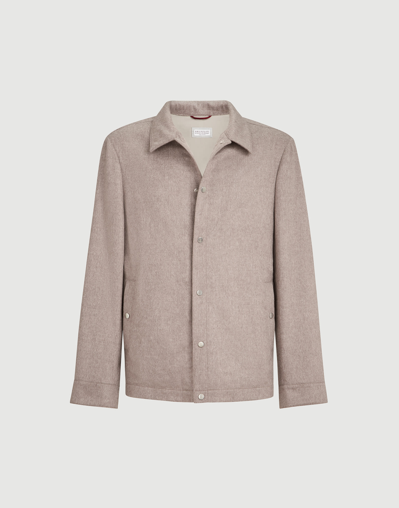 Cashmere flannel outerwear jacket for Man in Royale Blue
