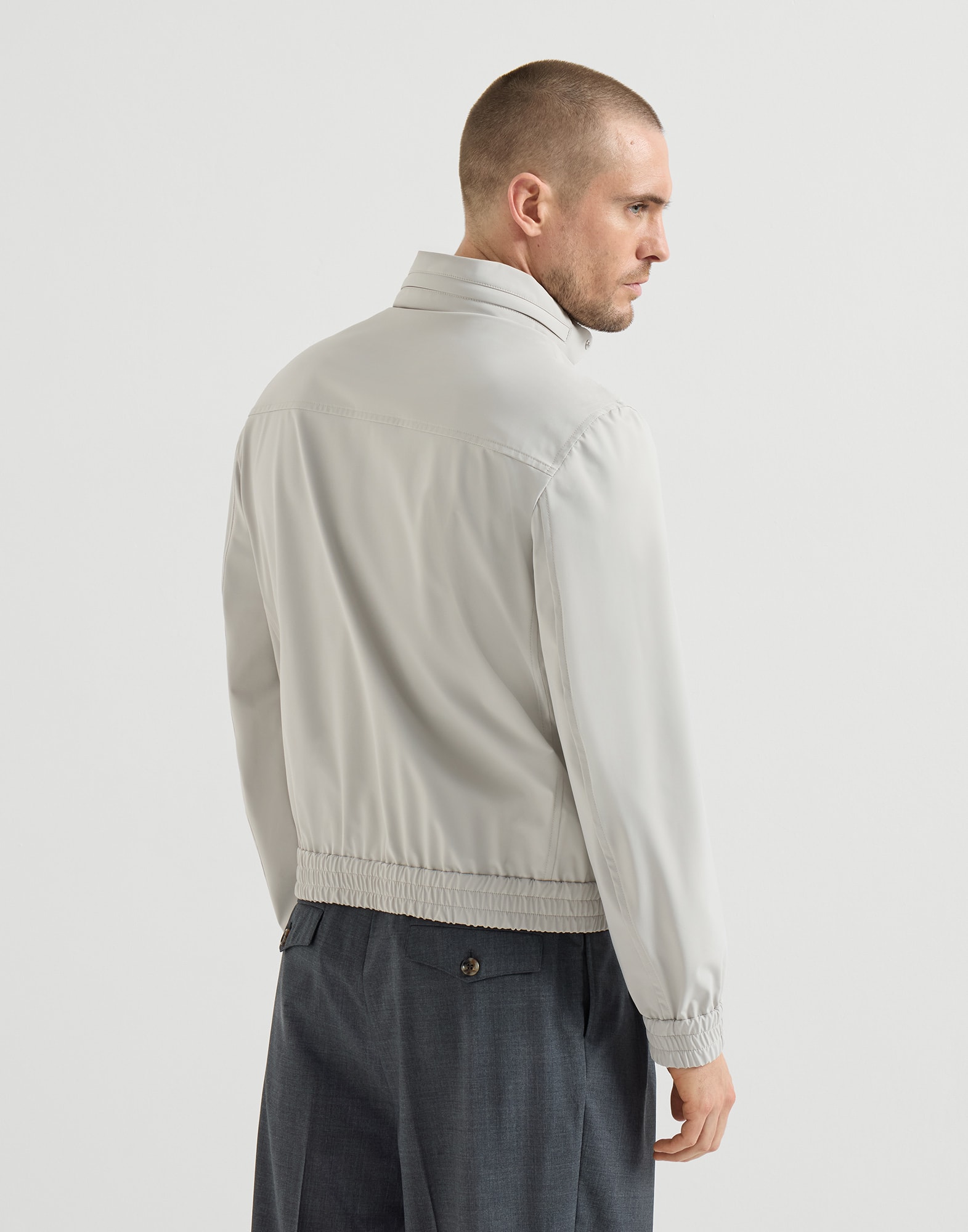 Nylon jacket for Man in Hazelnut | Brunello Cucinelli