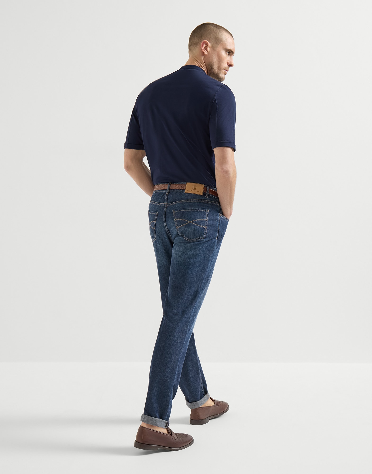 BRUNELLO CUCINELLI ストレッチ　スキニーデニム　XS Lightweight denim trousers for Man in Dark Denim | Brunello Cucinelli