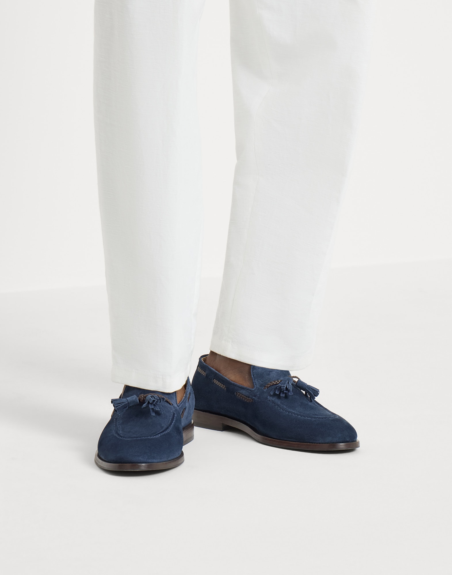 メンズ 向け サンド スエードローファー | Brunello Cucinelli