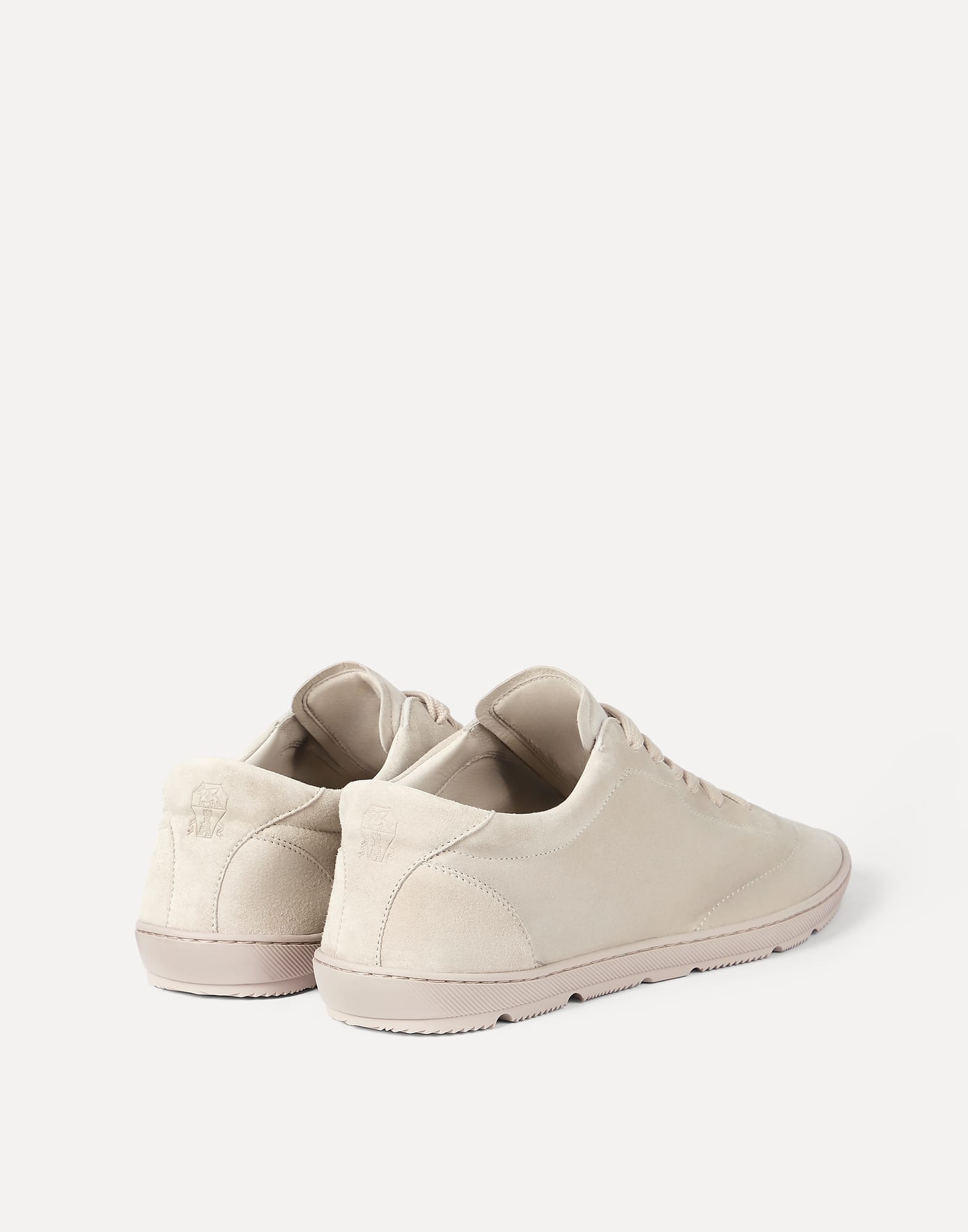 メンズ 向け グレー スエードスニーカー | Brunello Cucinelli