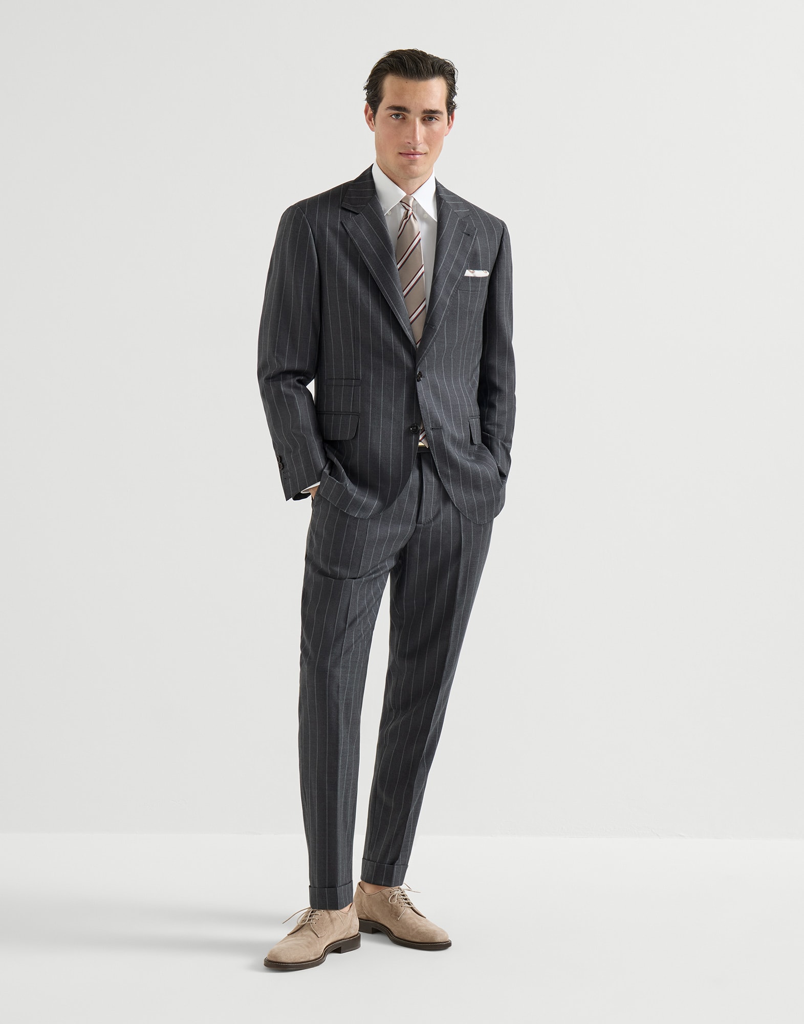 Virgin wool blazer for Man in Black | Brunello Cucinelli