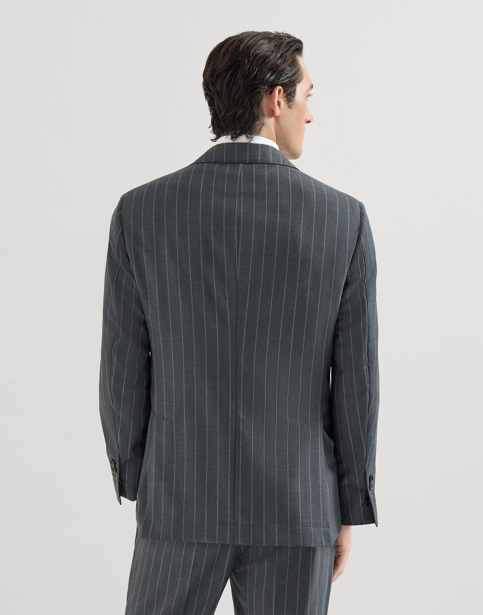 Virgin wool blazer for Man in Black | Brunello Cucinelli