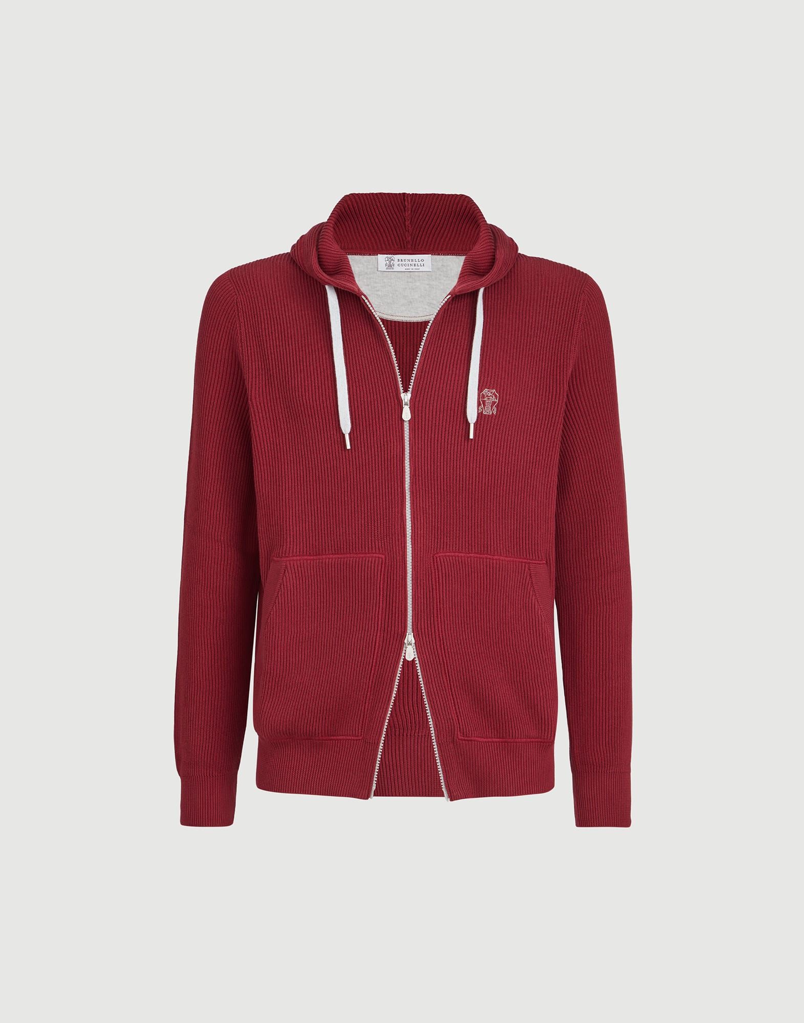 Knit top for Man in Cherry | Brunello Cucinelli