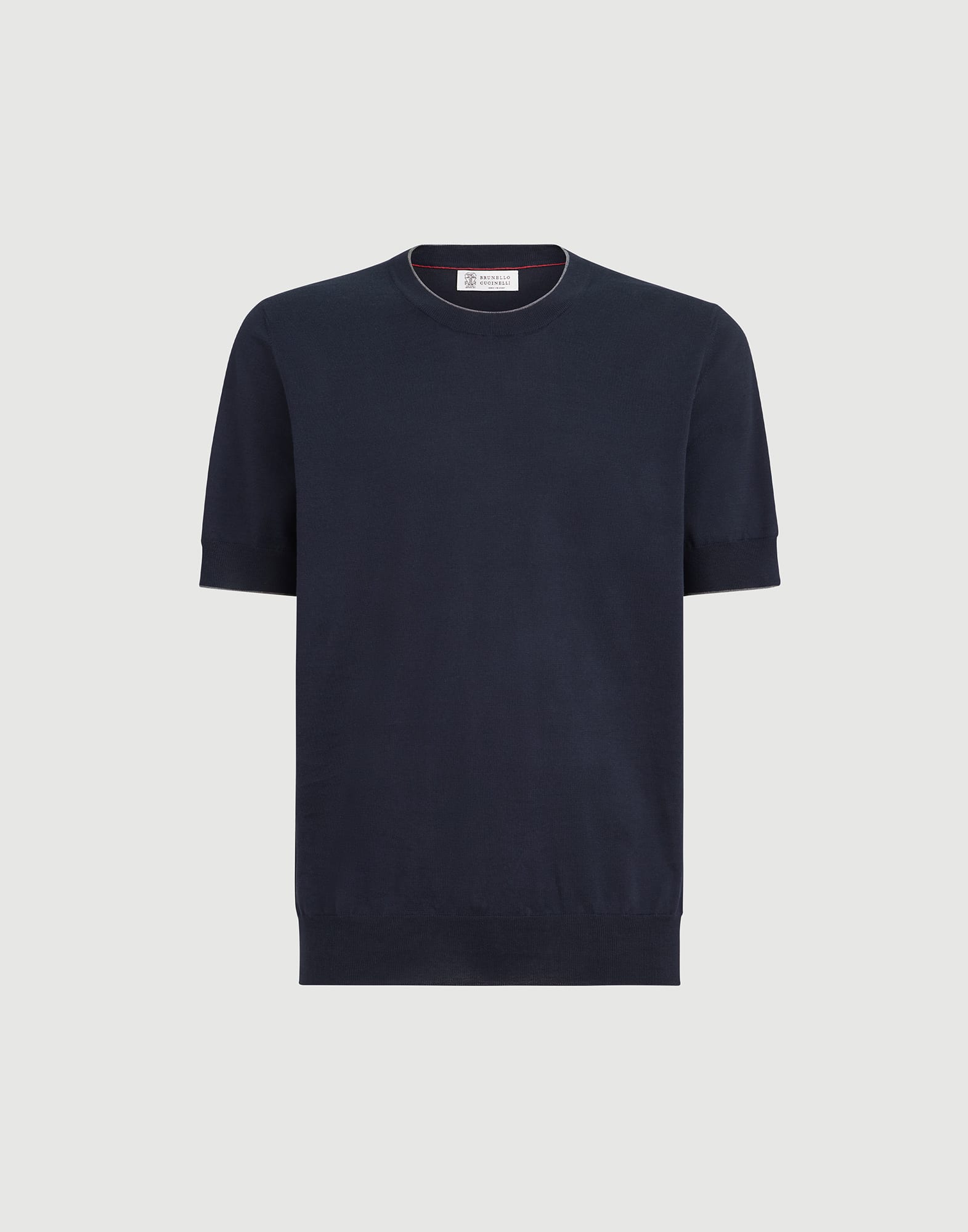 Cotton T-shirt for Man in Slate | Brunello Cucinelli