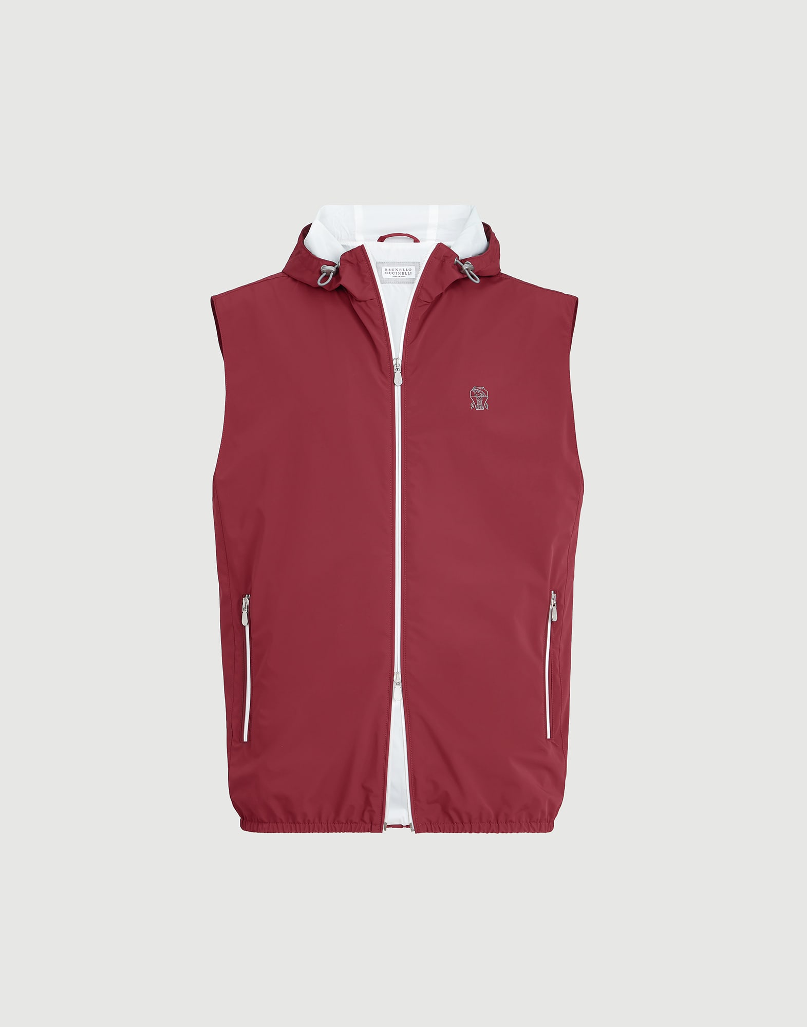 メンズ 向け グレー ノースリーブブルゾン | Brunello Cucinelli