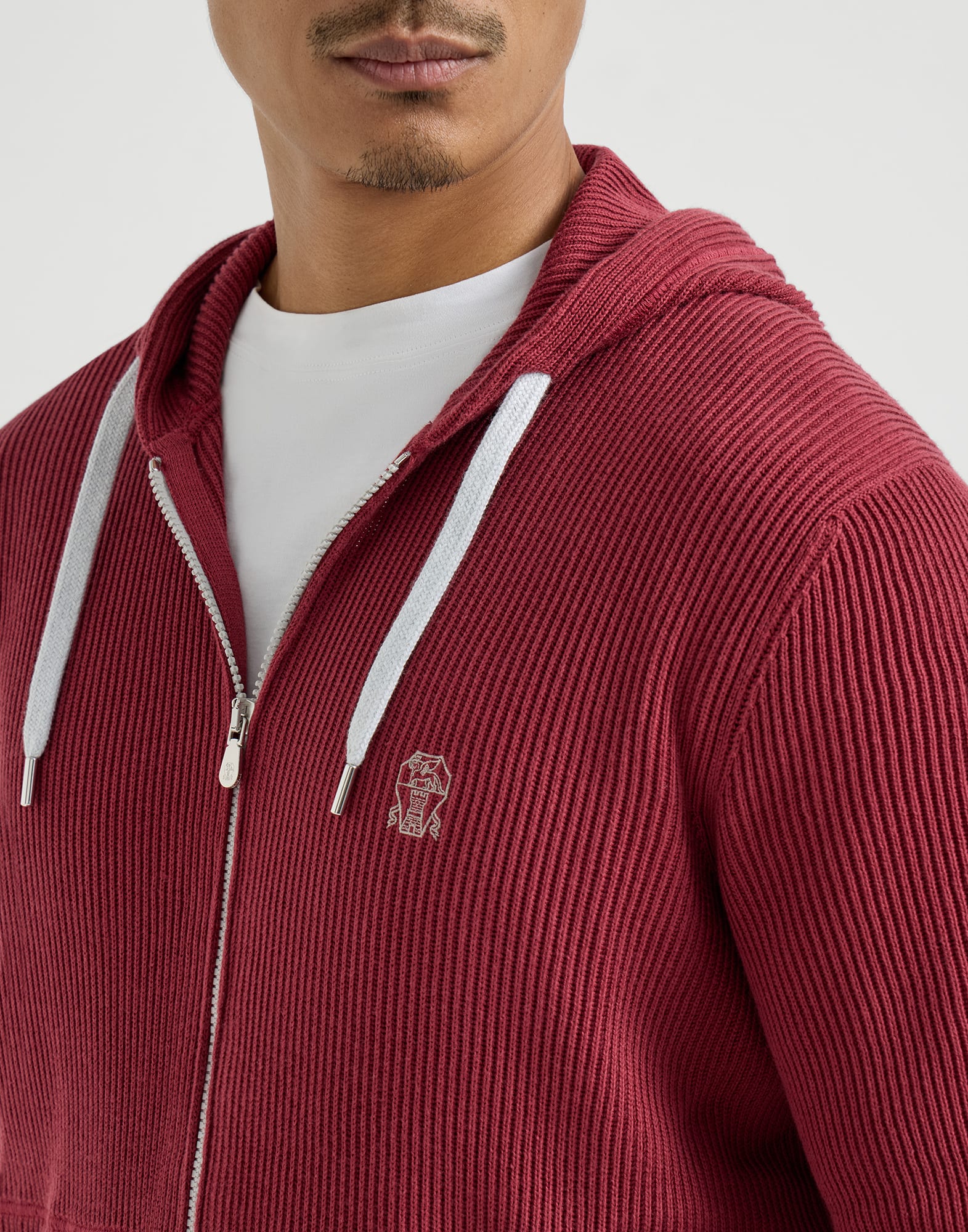 Knit top for Man in Grey | Brunello Cucinelli