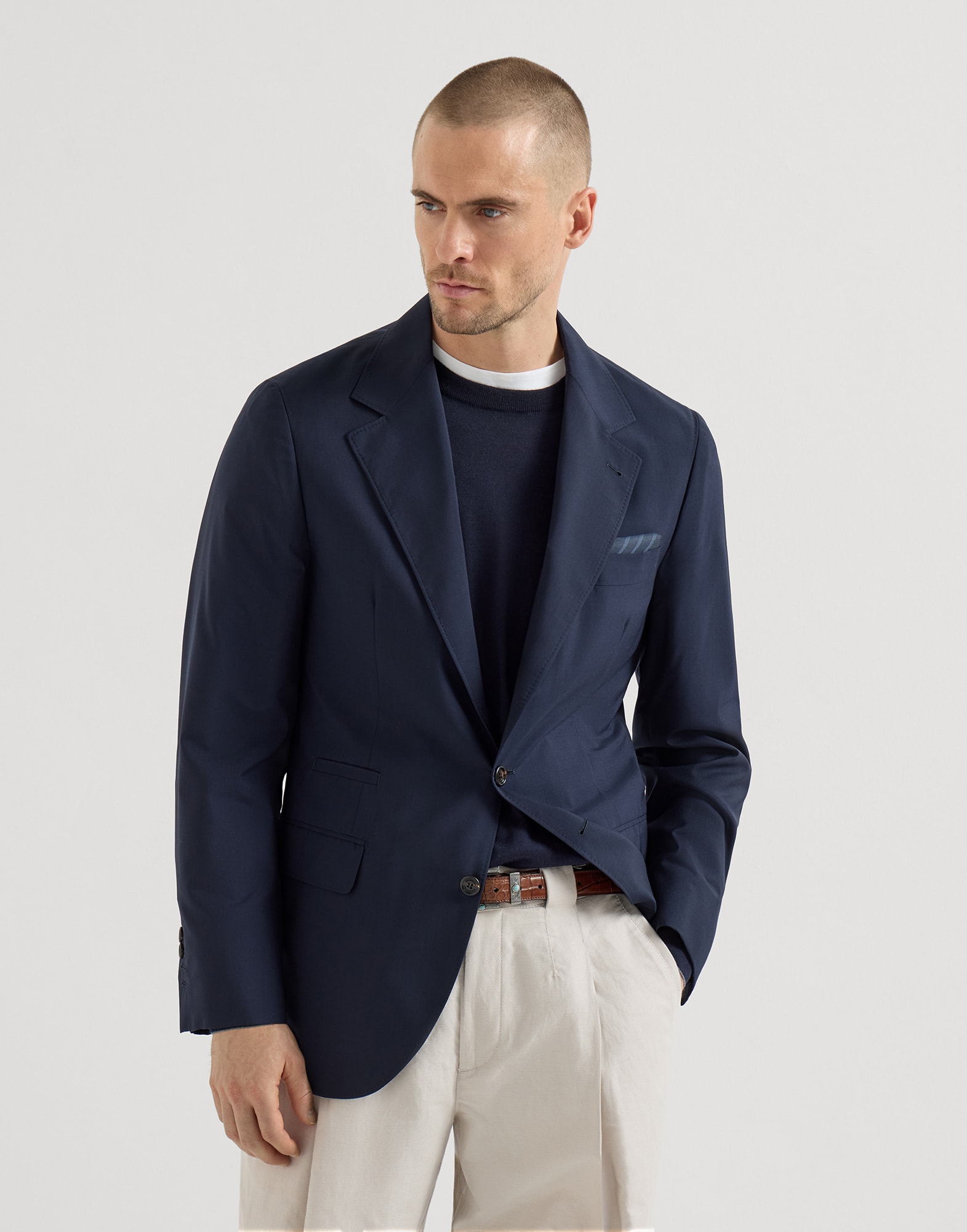 One-and-a-Half-Breasted Blazer - Front view - View Full Screen