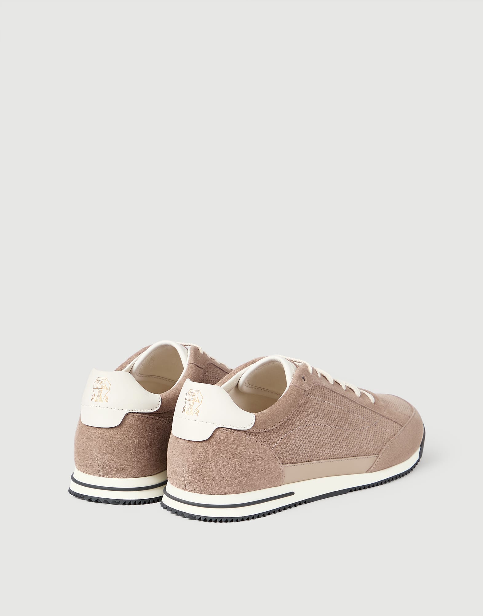 メンズ 向け ベージュ スエードスニーカー | Brunello Cucinelli