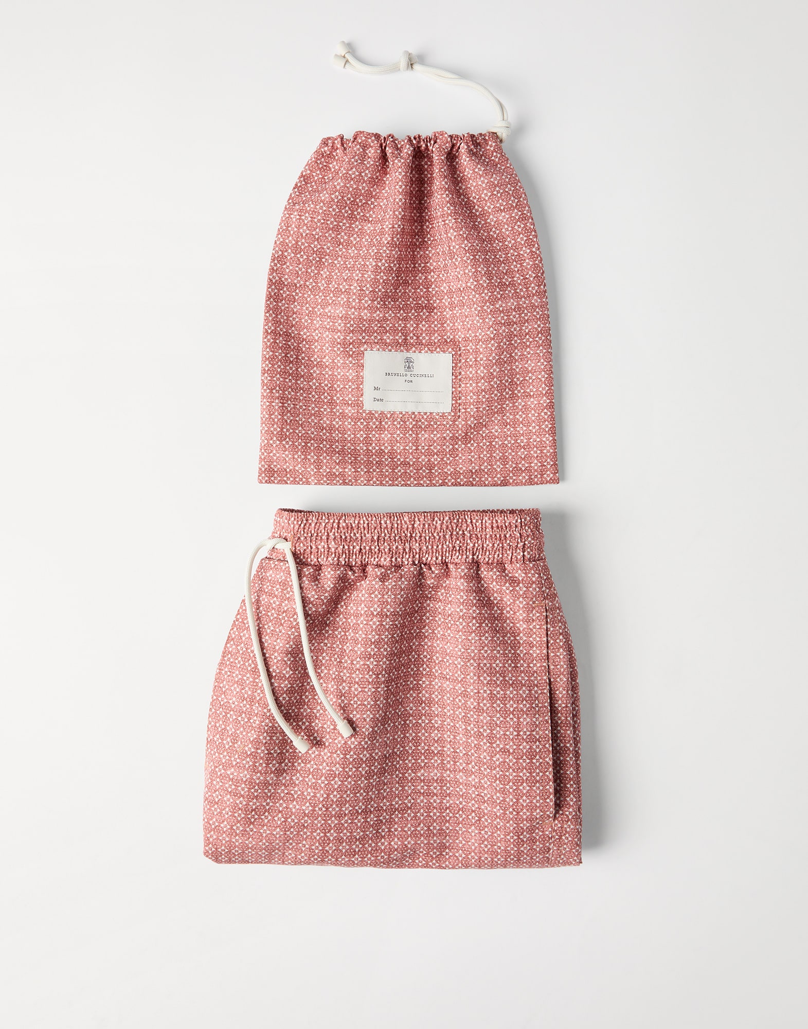 Nylon swim shorts for Man in Cherry | Brunello Cucinelli