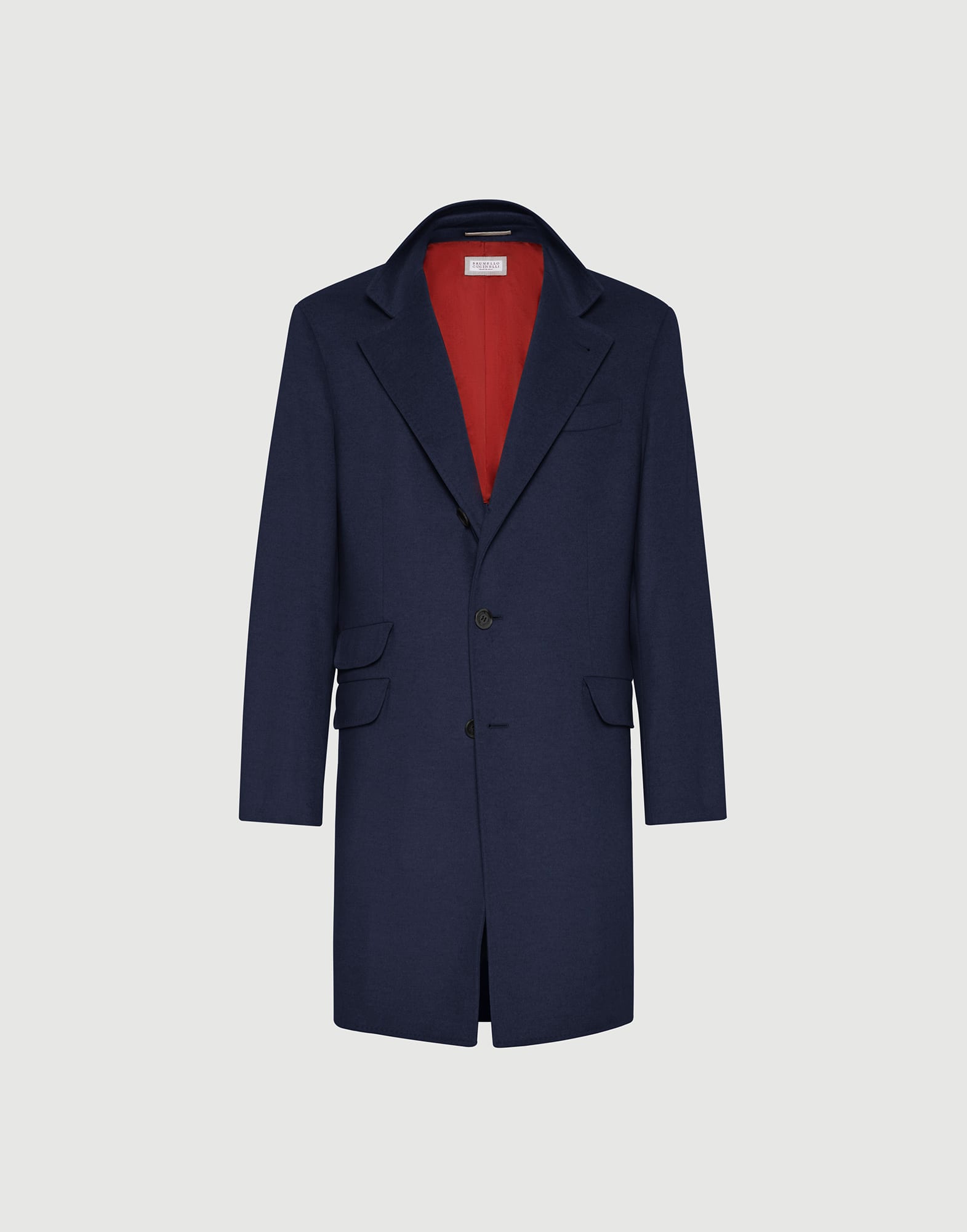 Cashmere beaver cloth coat for Man in Camel | Brunello Cucinelli