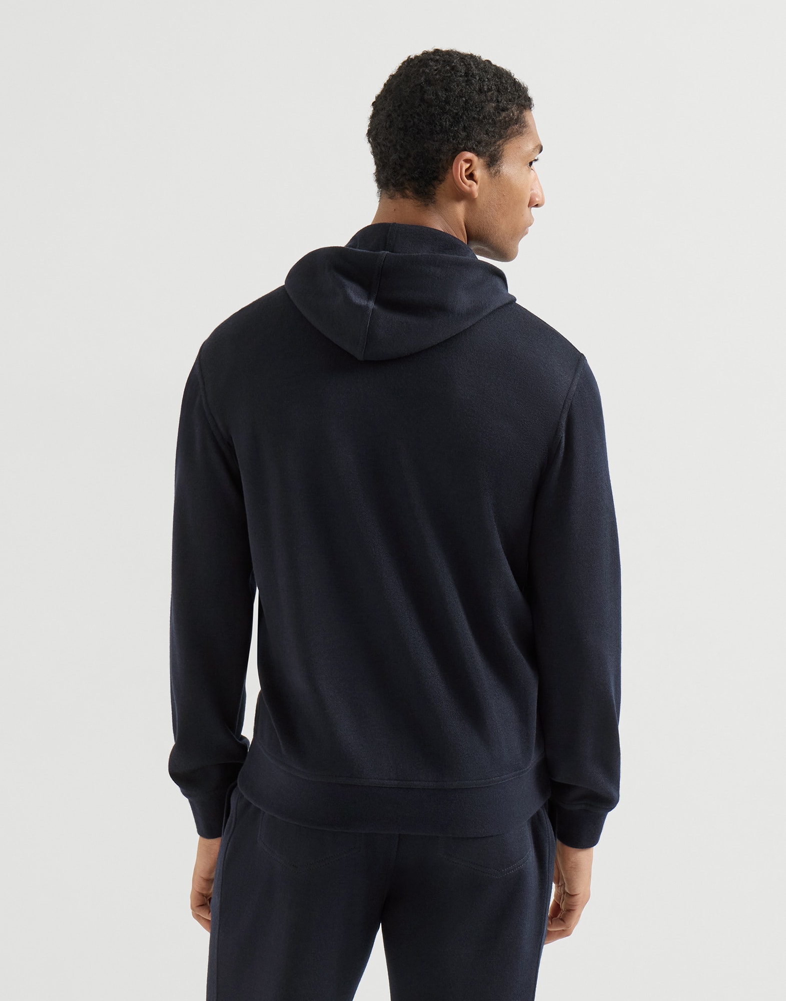 French terry sweatshirt for Man in Grey | Brunello Cucinelli