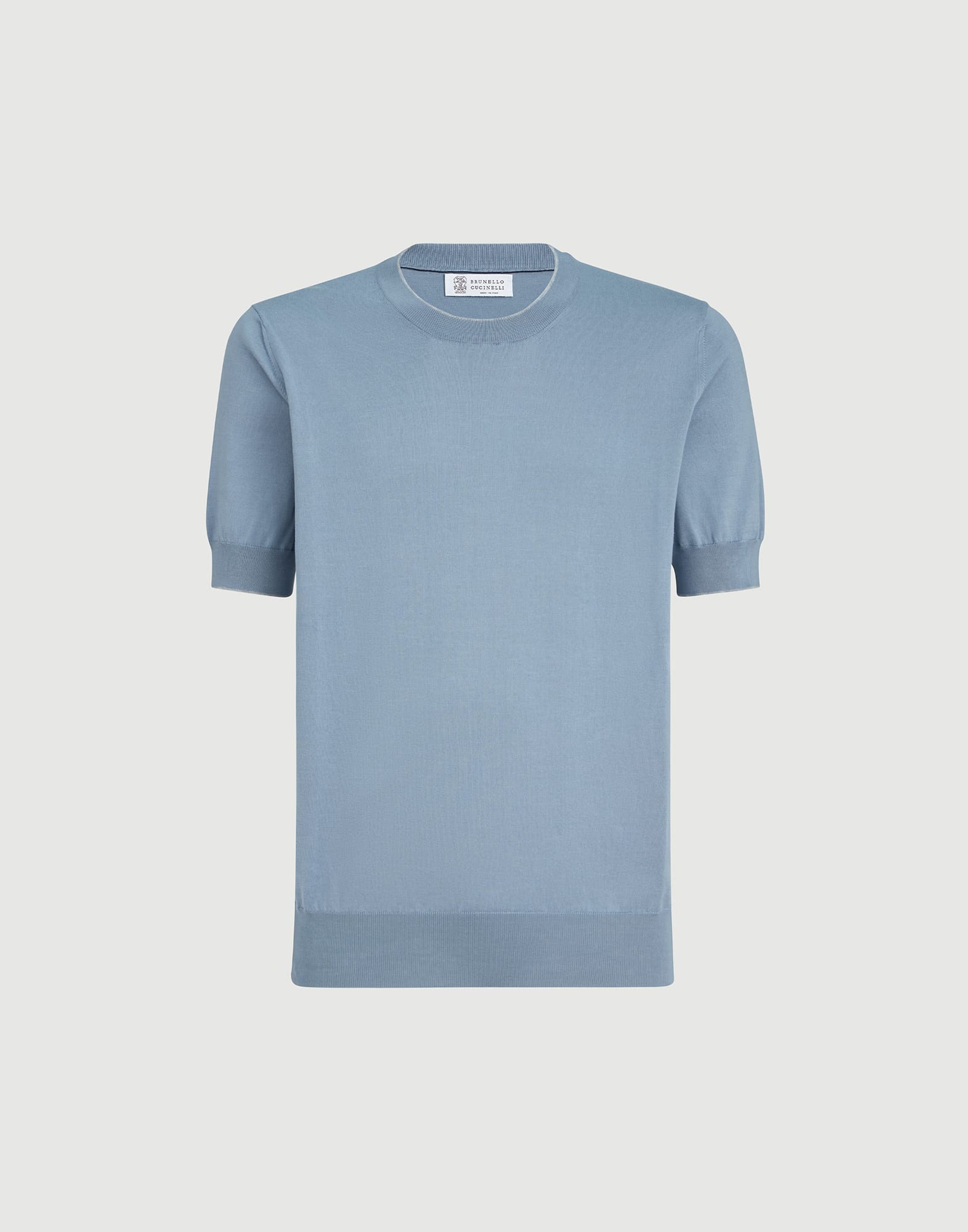 Cotton T-shirt for Man in Slate | Brunello Cucinelli