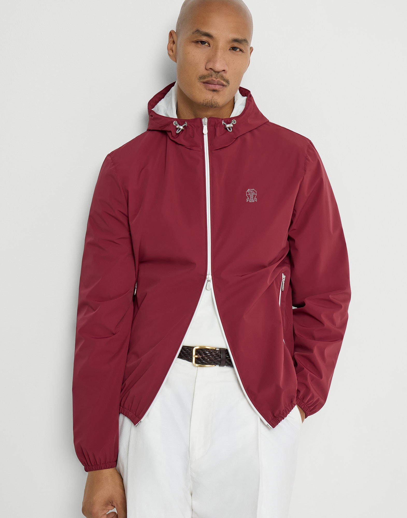 Nylon jacket for Man in Grey | Brunello Cucinelli