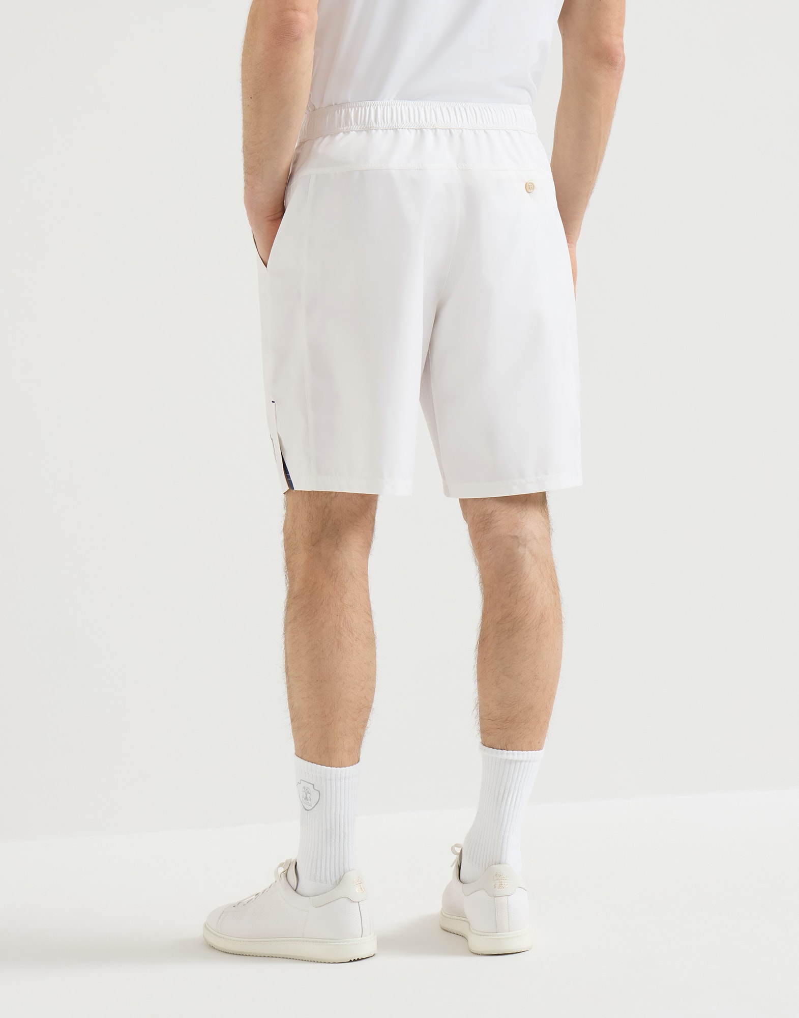 メンズ 向け ホワイト ナイロン バミューダパンツ | Brunello Cucinelli