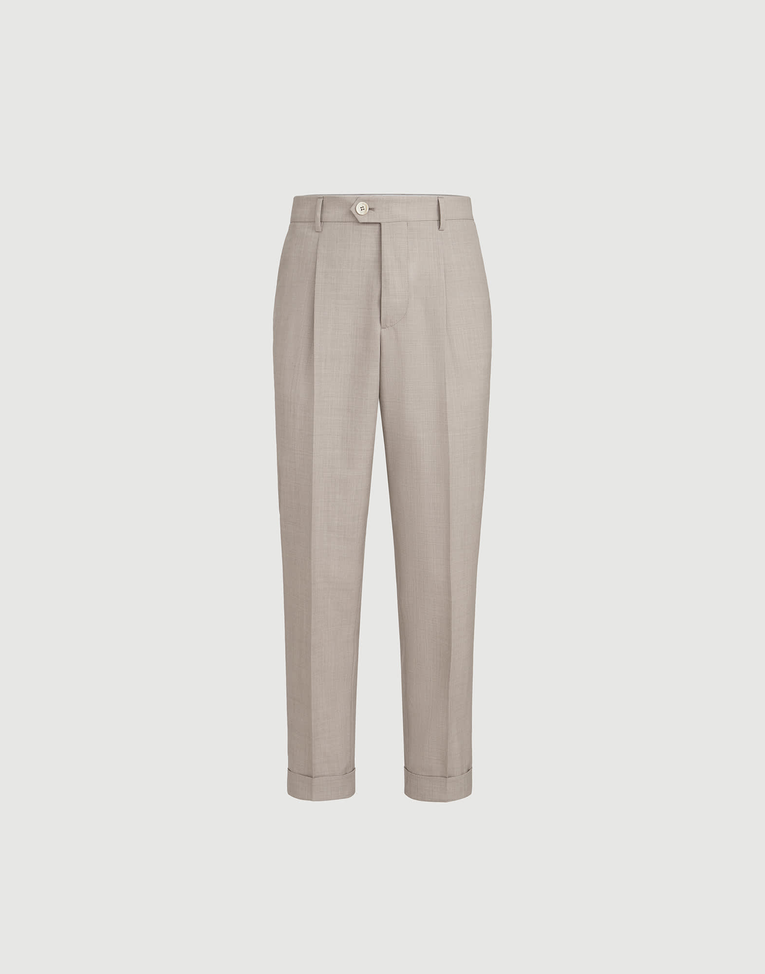 Virgin wool trousers for Man in Brown | Brunello Cucinelli