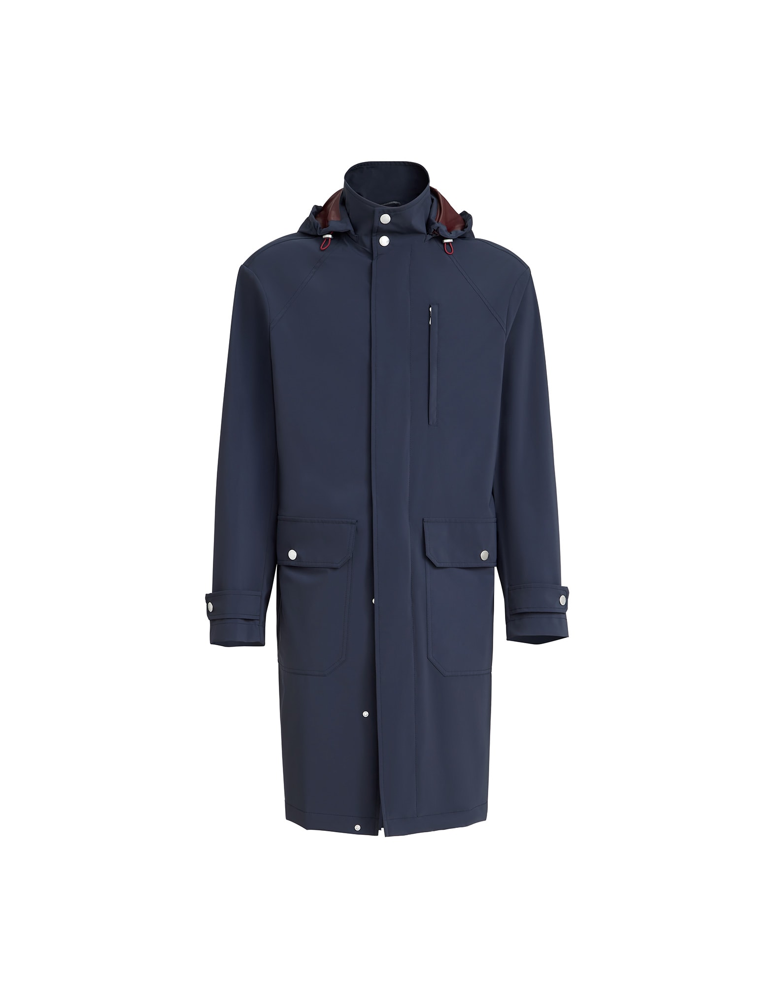 メンズ 向け ネイビーブルー アンラインドパーカー | Brunello Cucinelli
