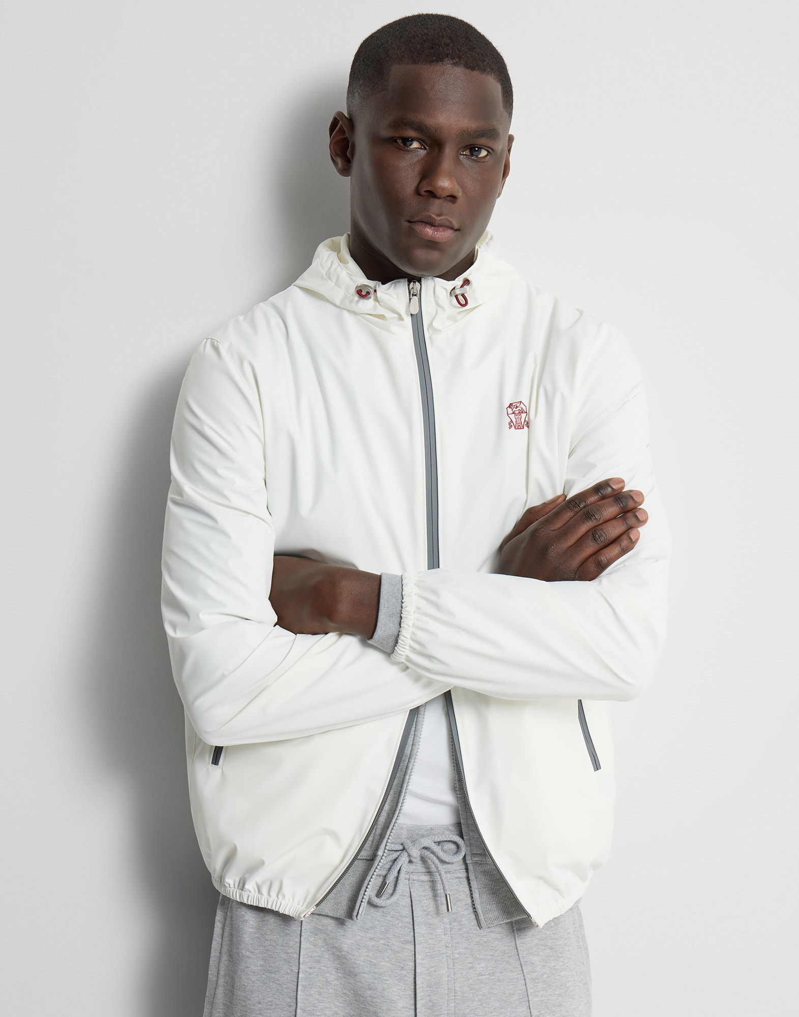 メンズ 向け チェリー ナイロンブルゾン | Brunello Cucinelli