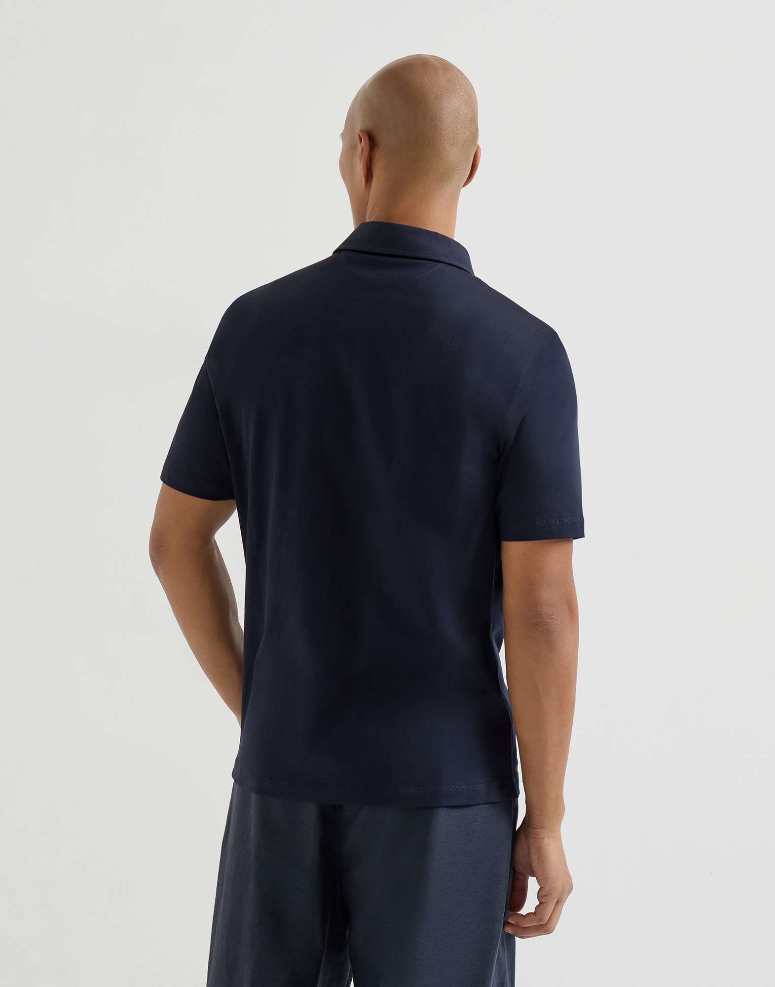 メンズ 向け ホワイト シャツカラー付き ポロシャツ | Brunello Cucinelli
