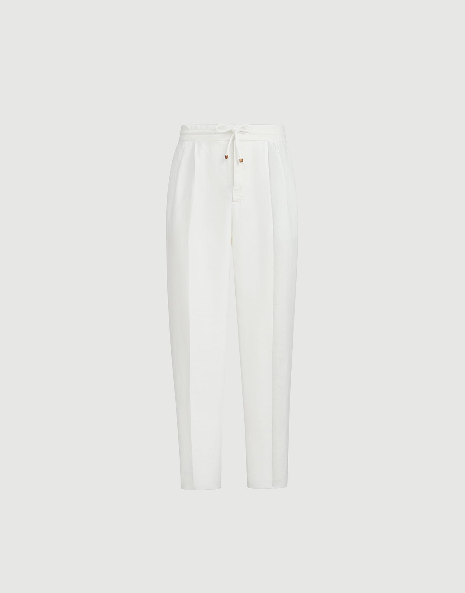 BRUNELLO CUCINELLI ホワイト スラックス 50 Trousers with drawstring for Man in White | Brunello Cucinelli