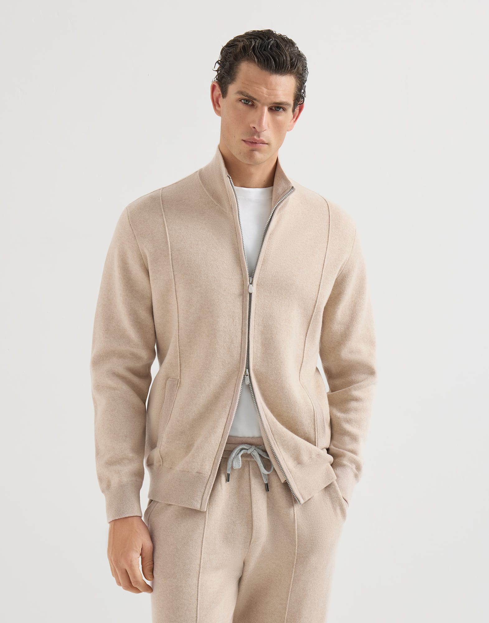 Zip-front Cardigan - Front view - View Full Screen