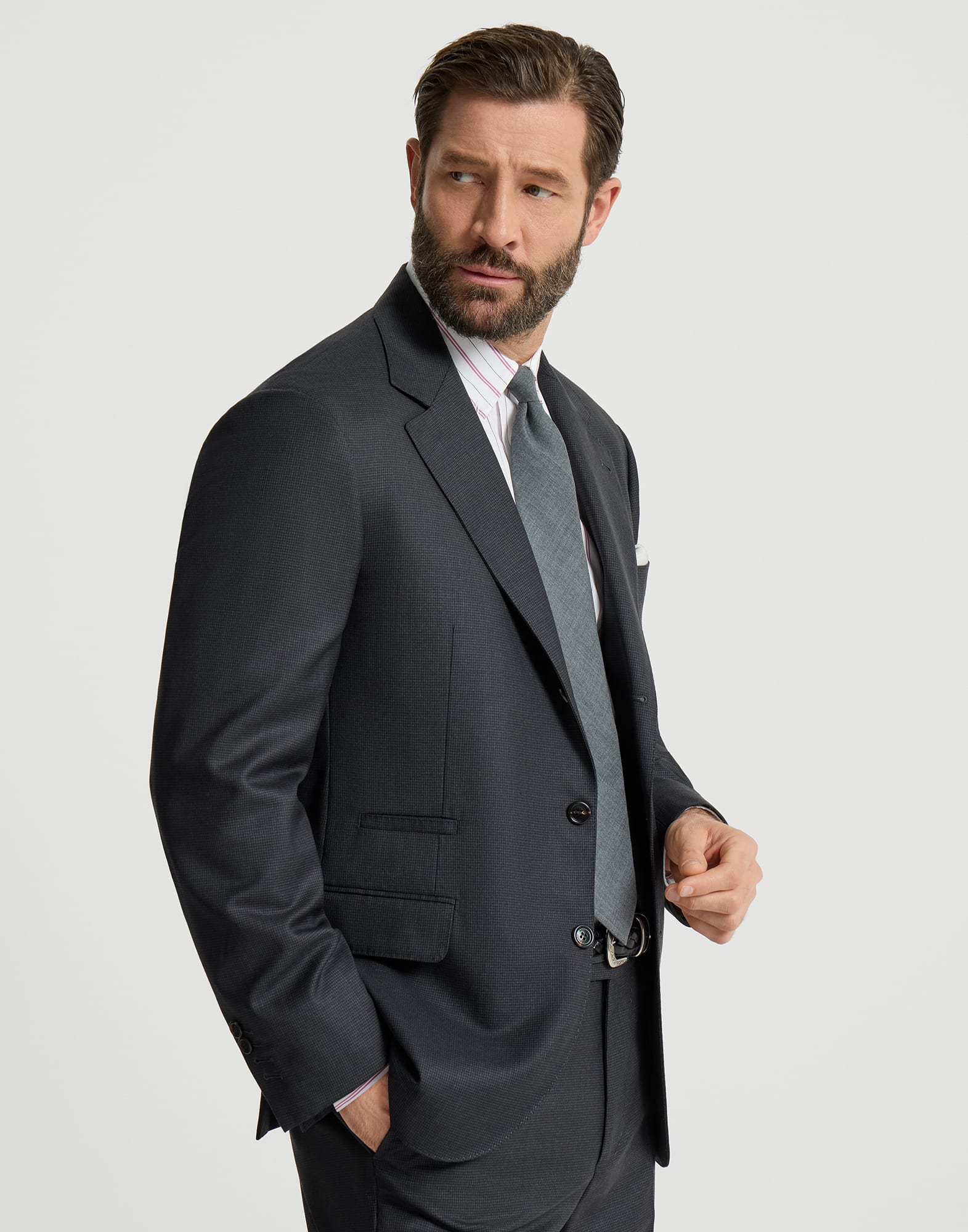 Houndstooth blazer for Man in Navy Blue | Brunello Cucinelli