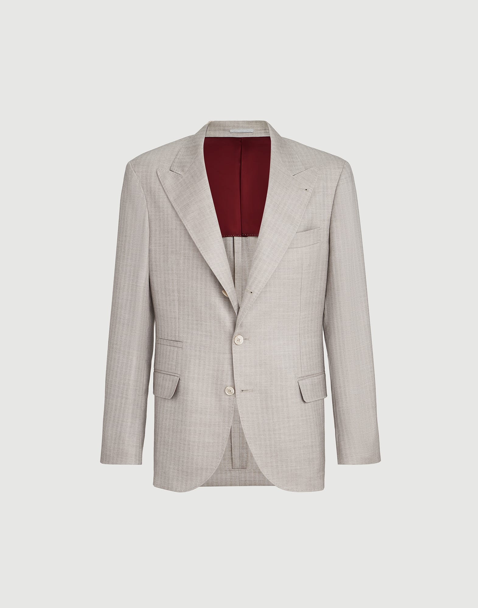 Chevron deconstructed blazer for Man in Light Grey | Brunello