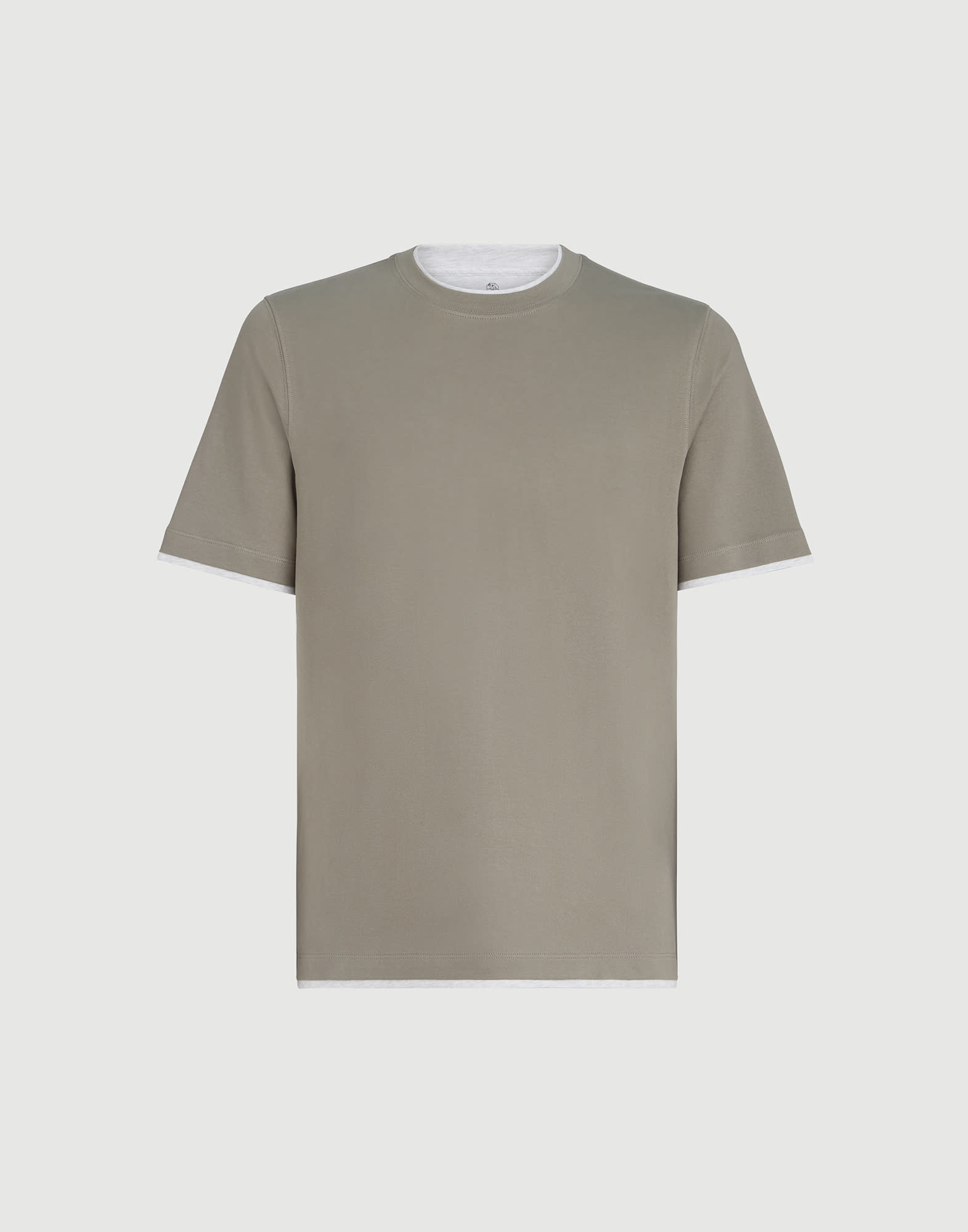 メンズ 向け コバルト フェイクレイヤリング Tシャツ | Brunello Cucinelli