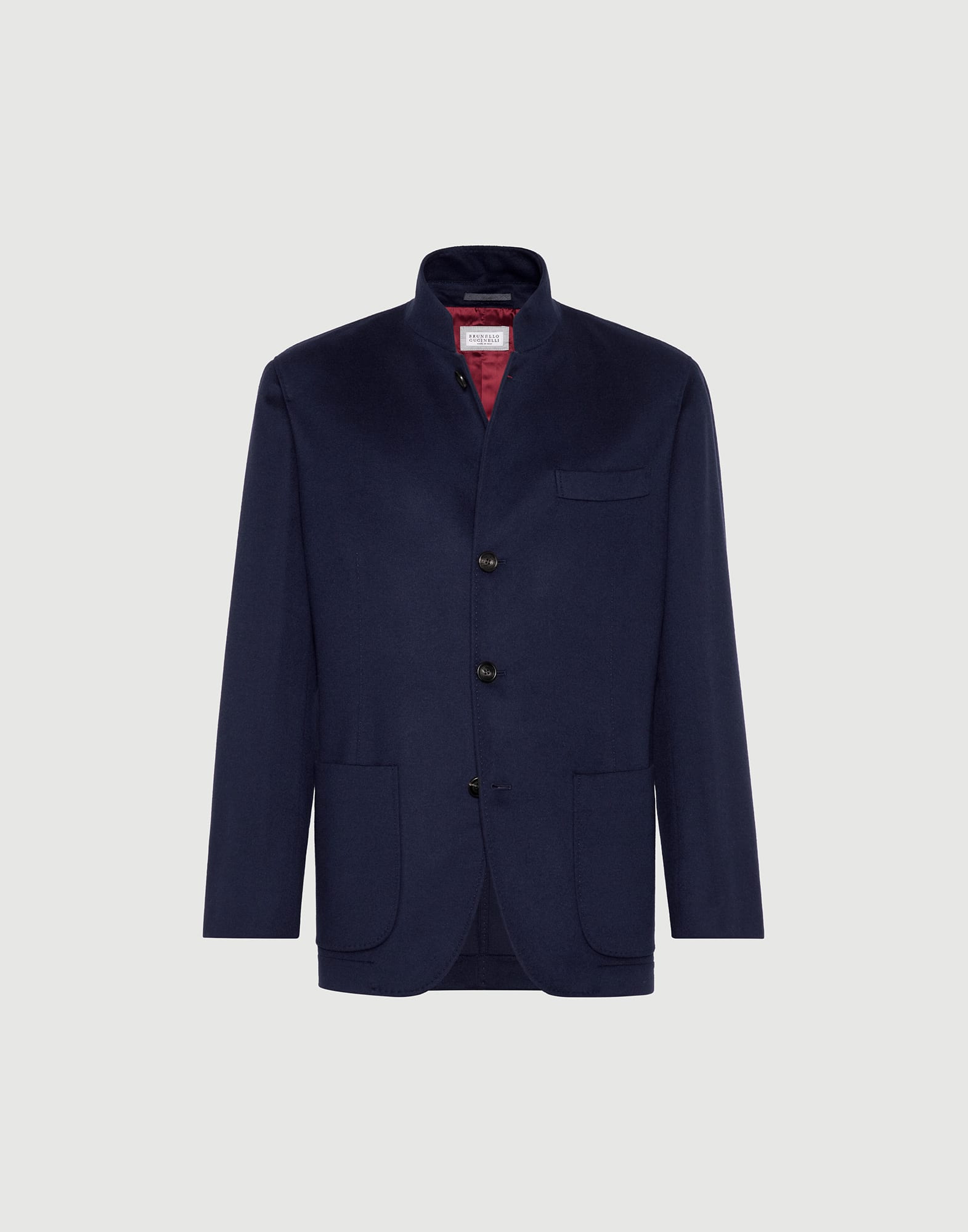 Vicuña beaver cloth outerwear for Man in Camel | Brunello Cucinelli