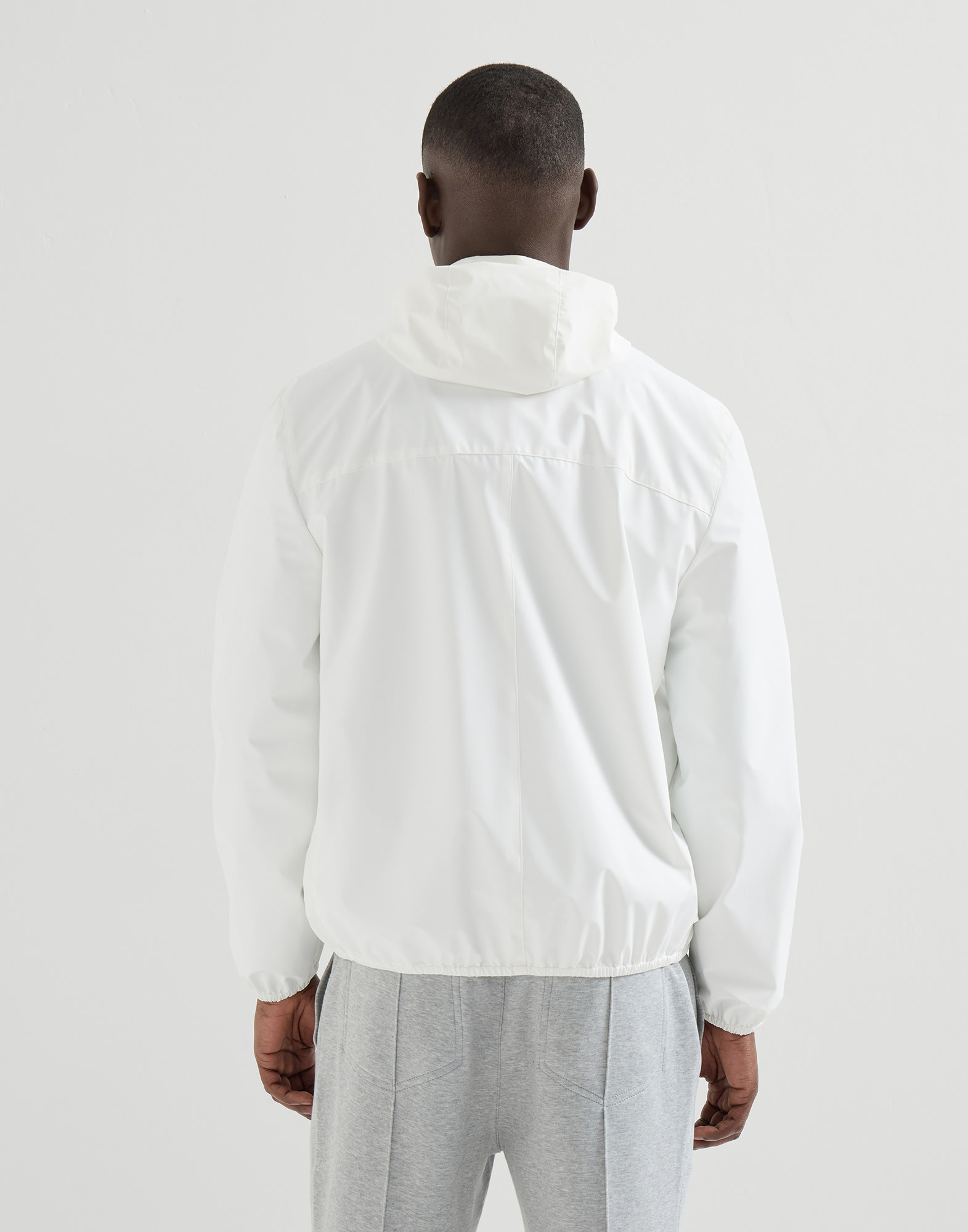 Nylon jacket for Man in Grey | Brunello Cucinelli
