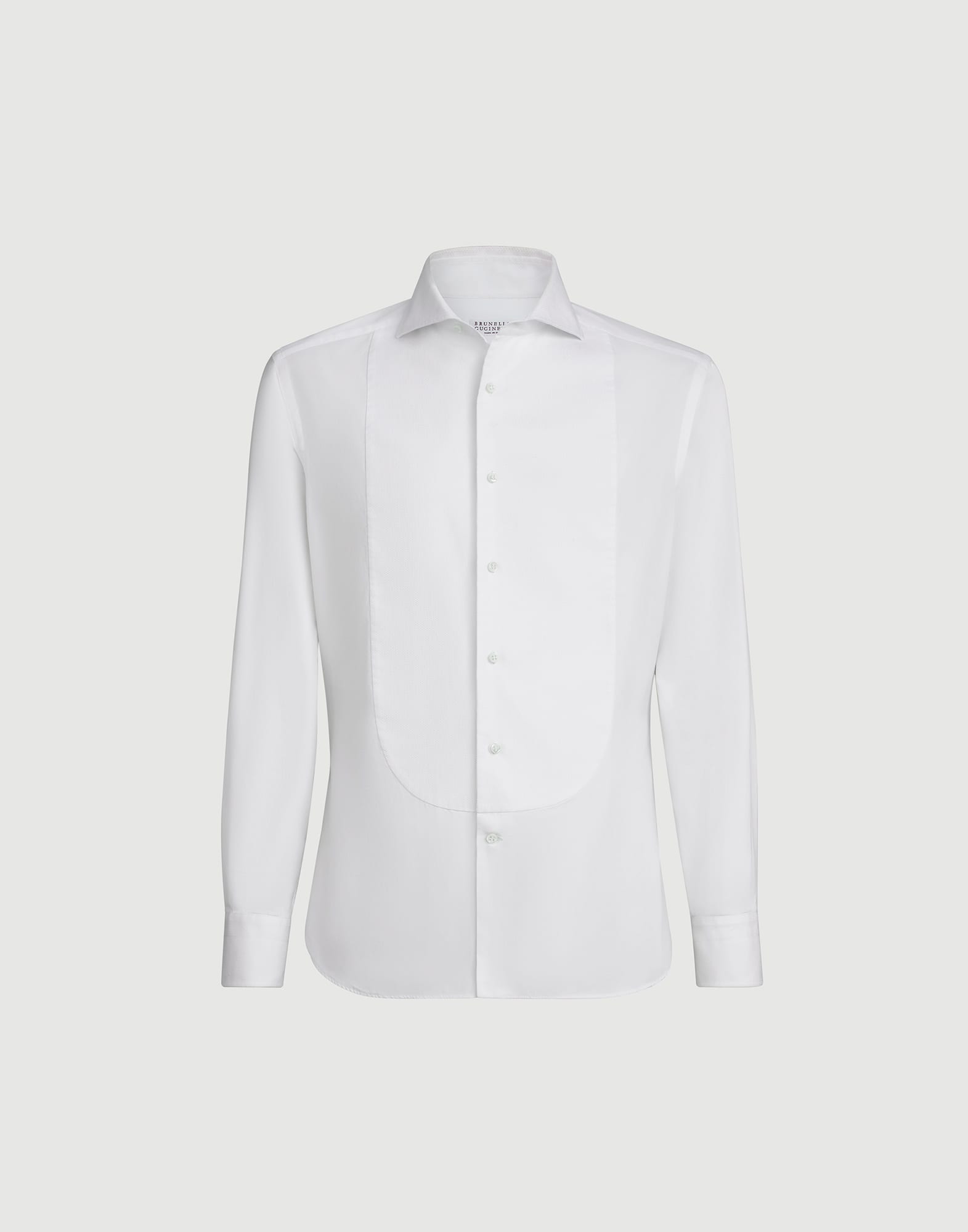 メンズ 向け ホワイト スリムフィットシャツ | Brunello Cucinelli