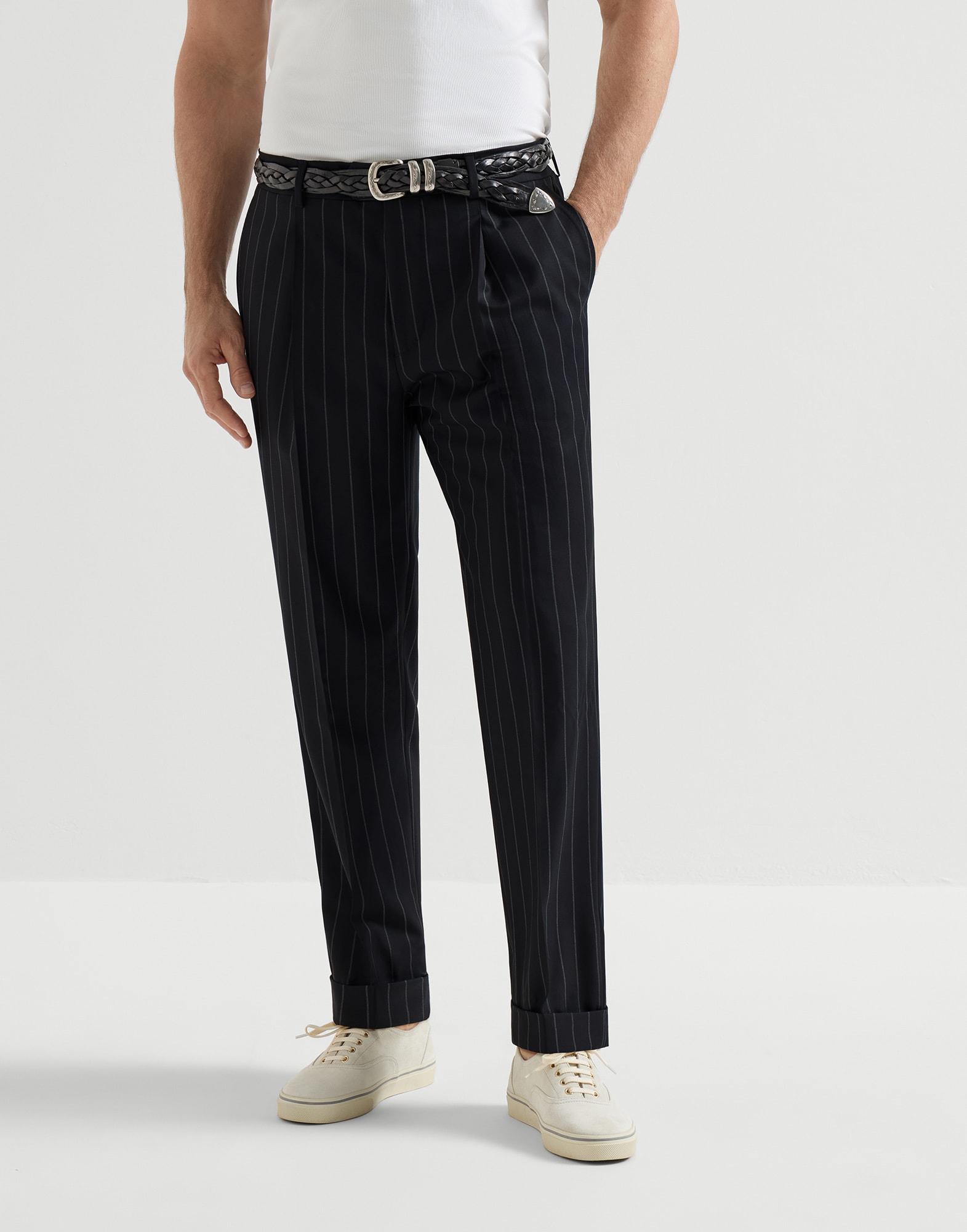 Virgin wool trousers Black Man - Brunello Cucinelli