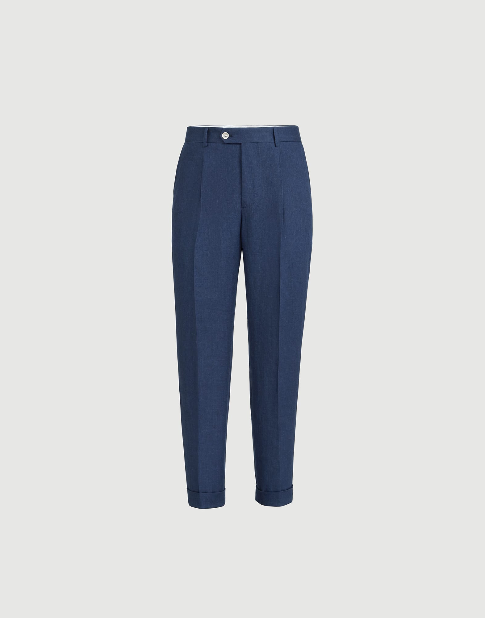 Délavé linen trousers for Man in Anthracite | Brunello Cucinelli