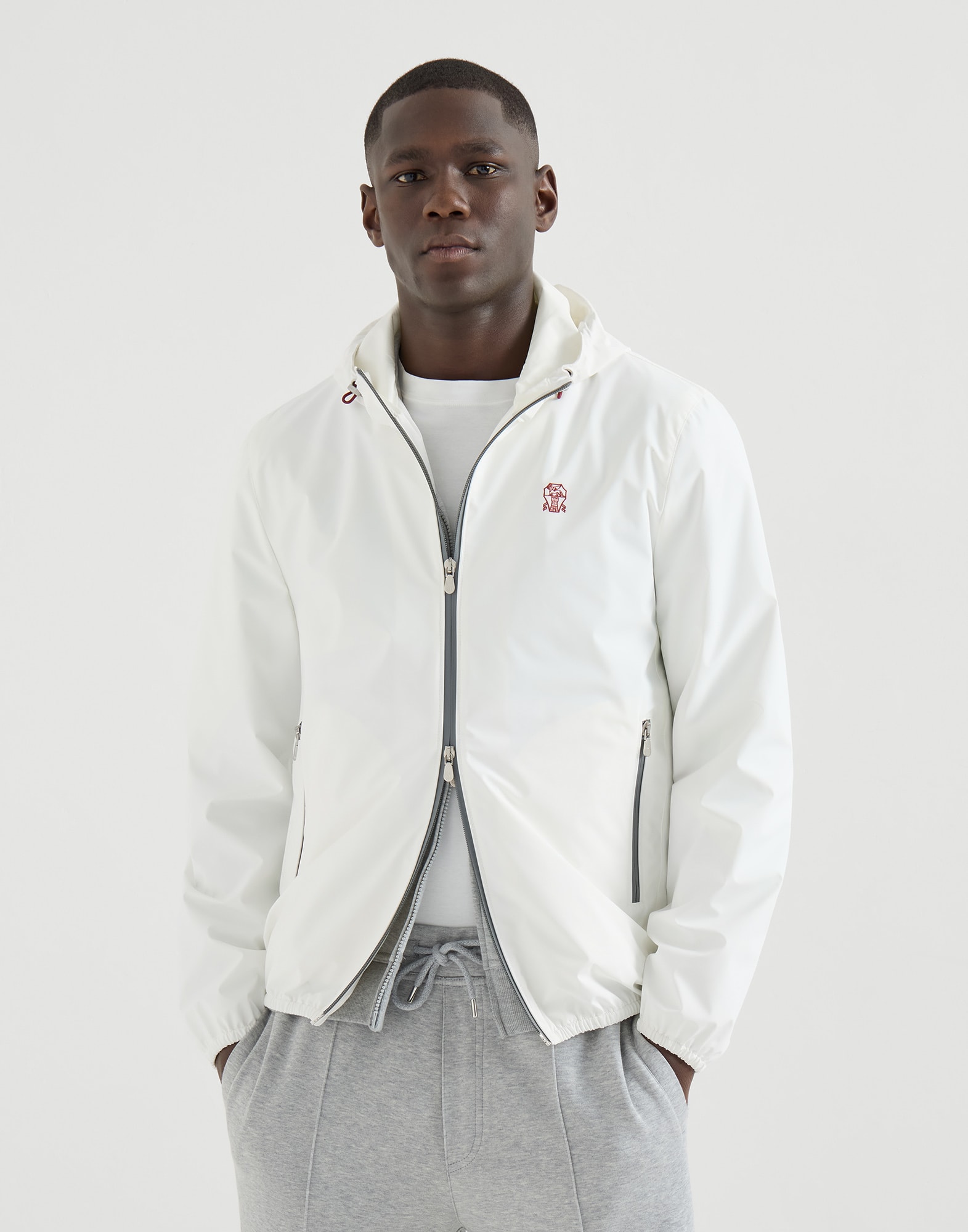 Chaqueta de nailon Blanco Crudo Hombre - Brunello Cucinelli