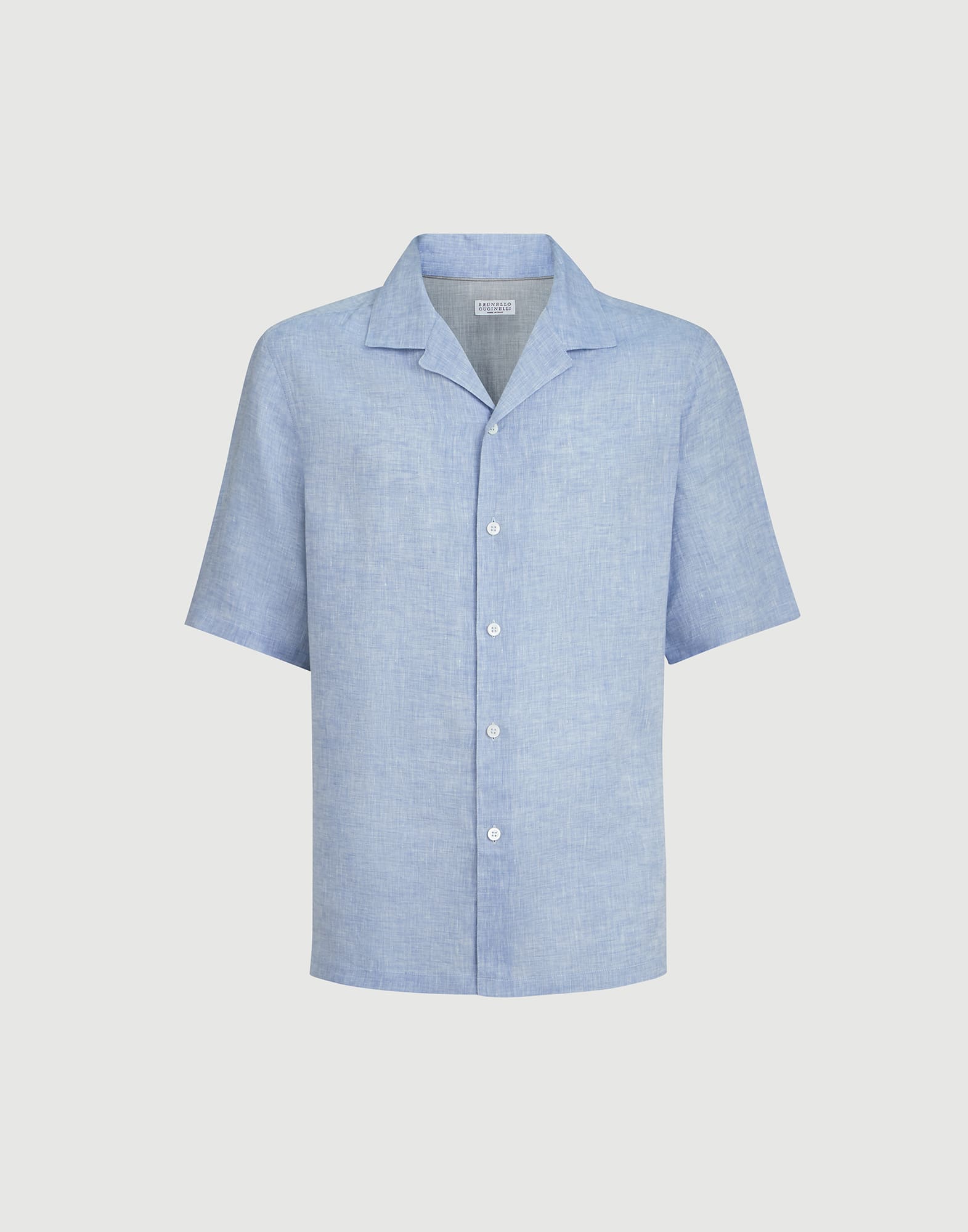Short sleeve shirt for Man in White | Brunello Cucinelli