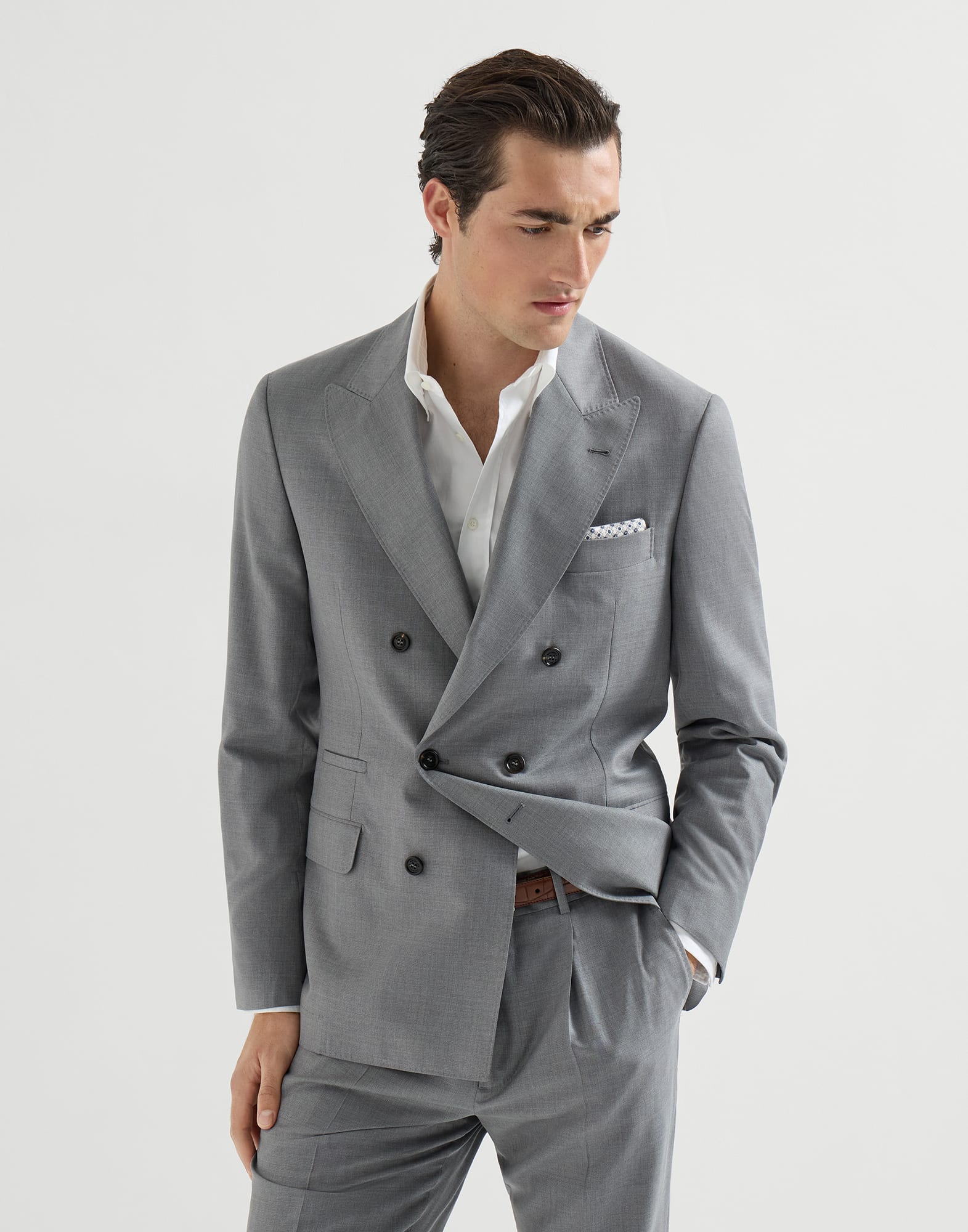 Hopsack blazer Grey Man - Brunello Cucinelli