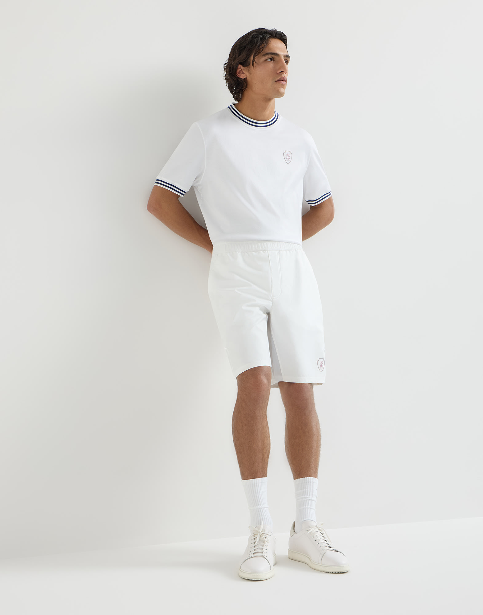メンズ 向け ホワイト ナイロン バミューダパンツ | Brunello Cucinelli