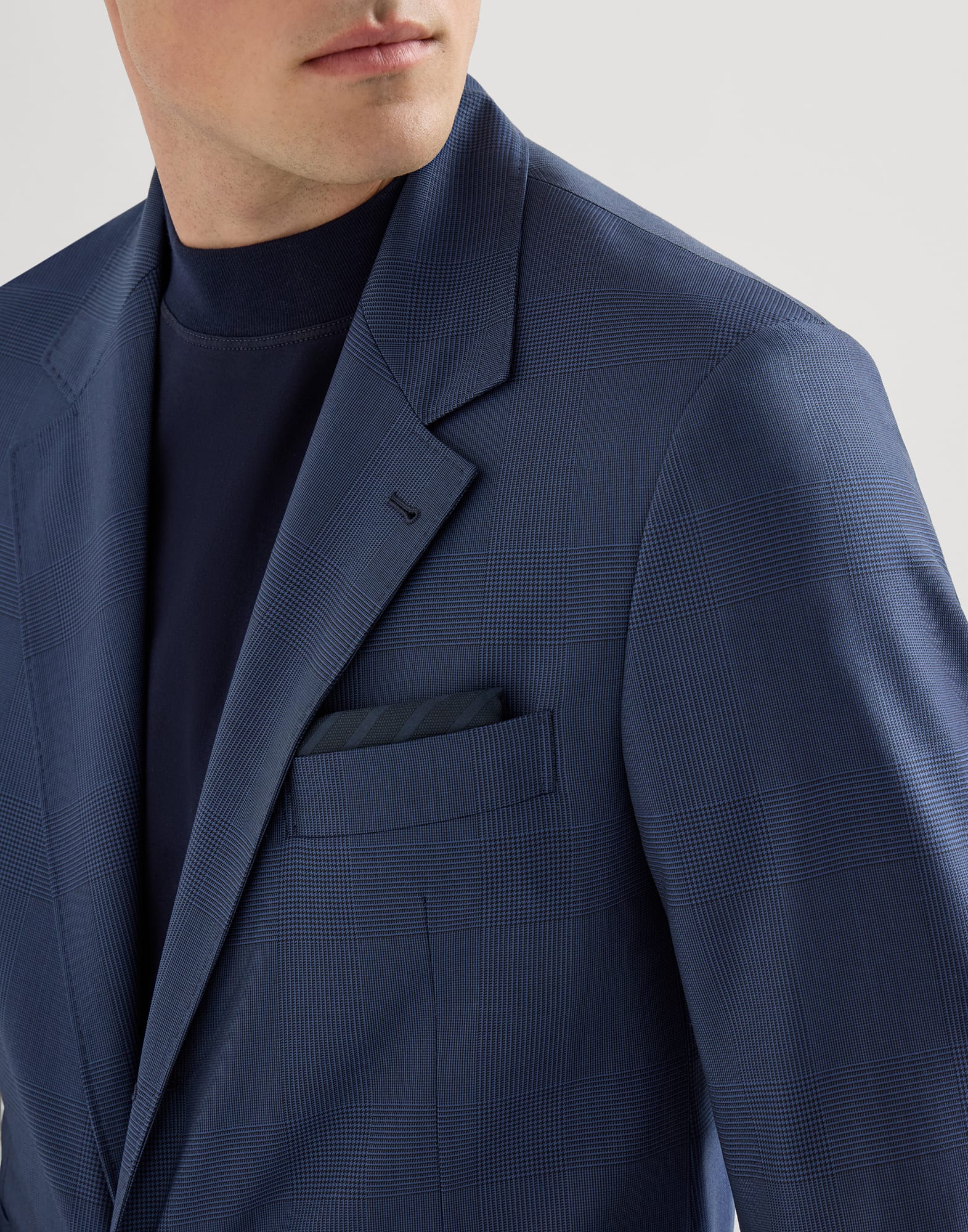 Prince of Wales blazer for Man in Grey | Brunello Cucinelli
