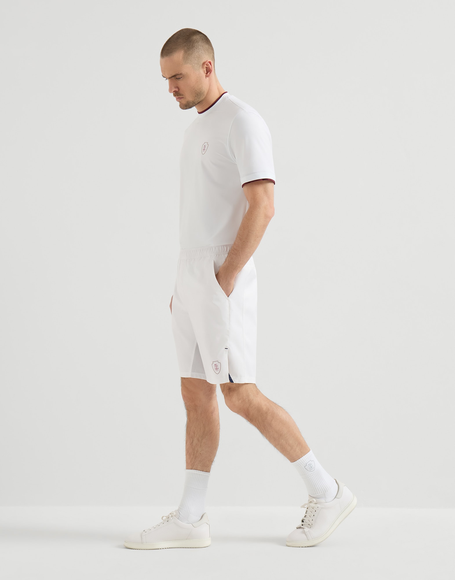 メンズ 向け ホワイト ナイロン バミューダパンツ | Brunello Cucinelli