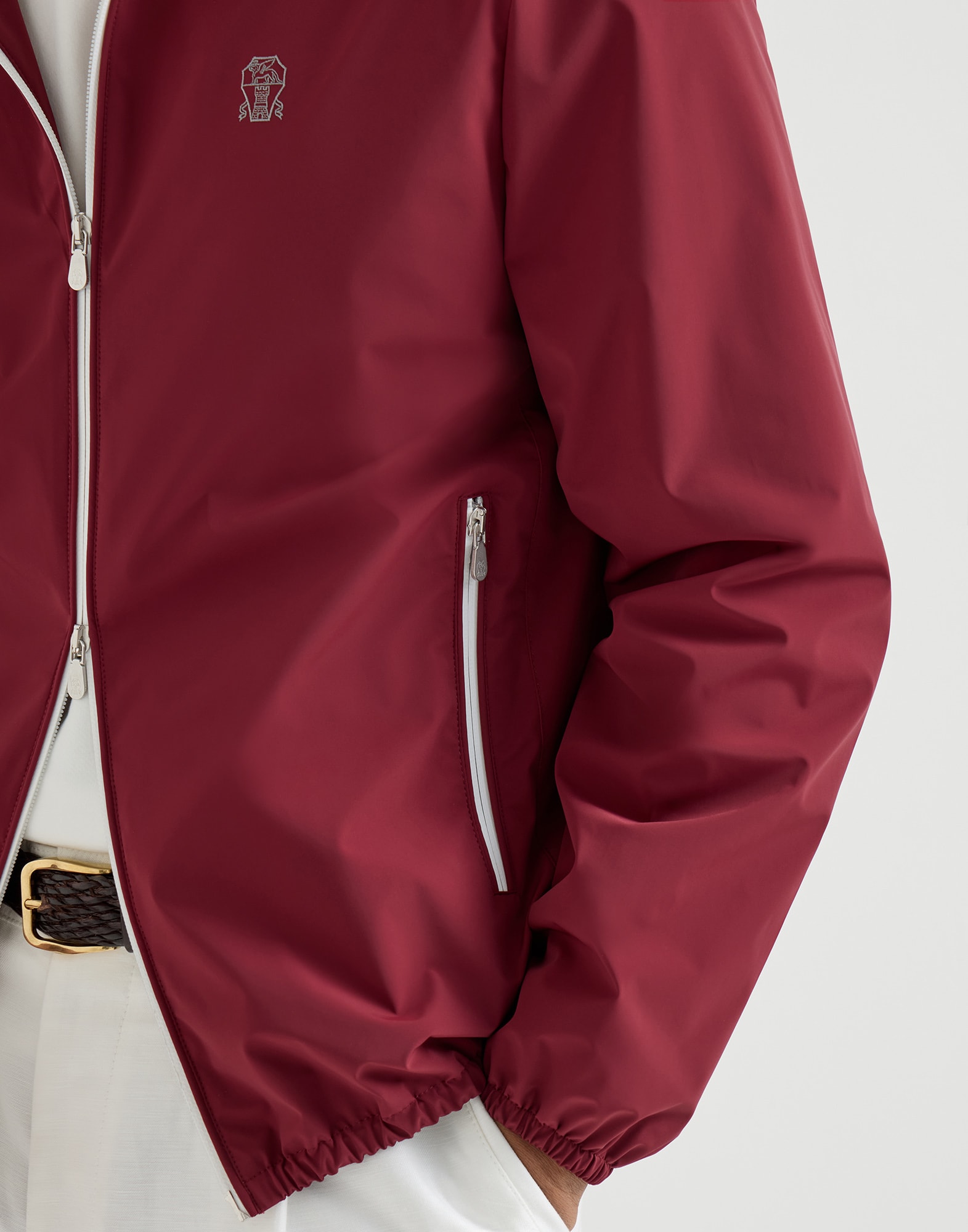 Nylon jacket for Man in Grey | Brunello Cucinelli