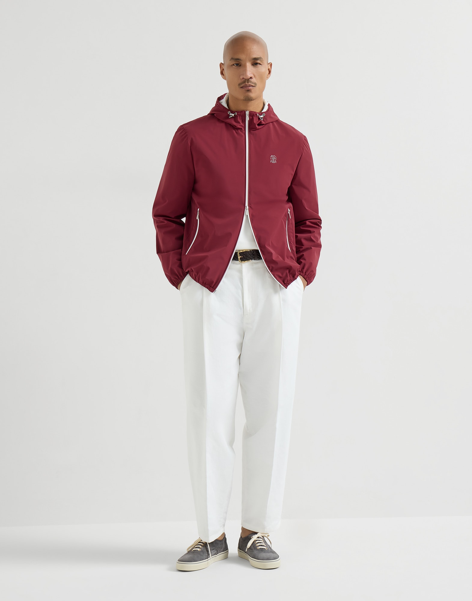 Nylon jacket for Man in Grey | Brunello Cucinelli