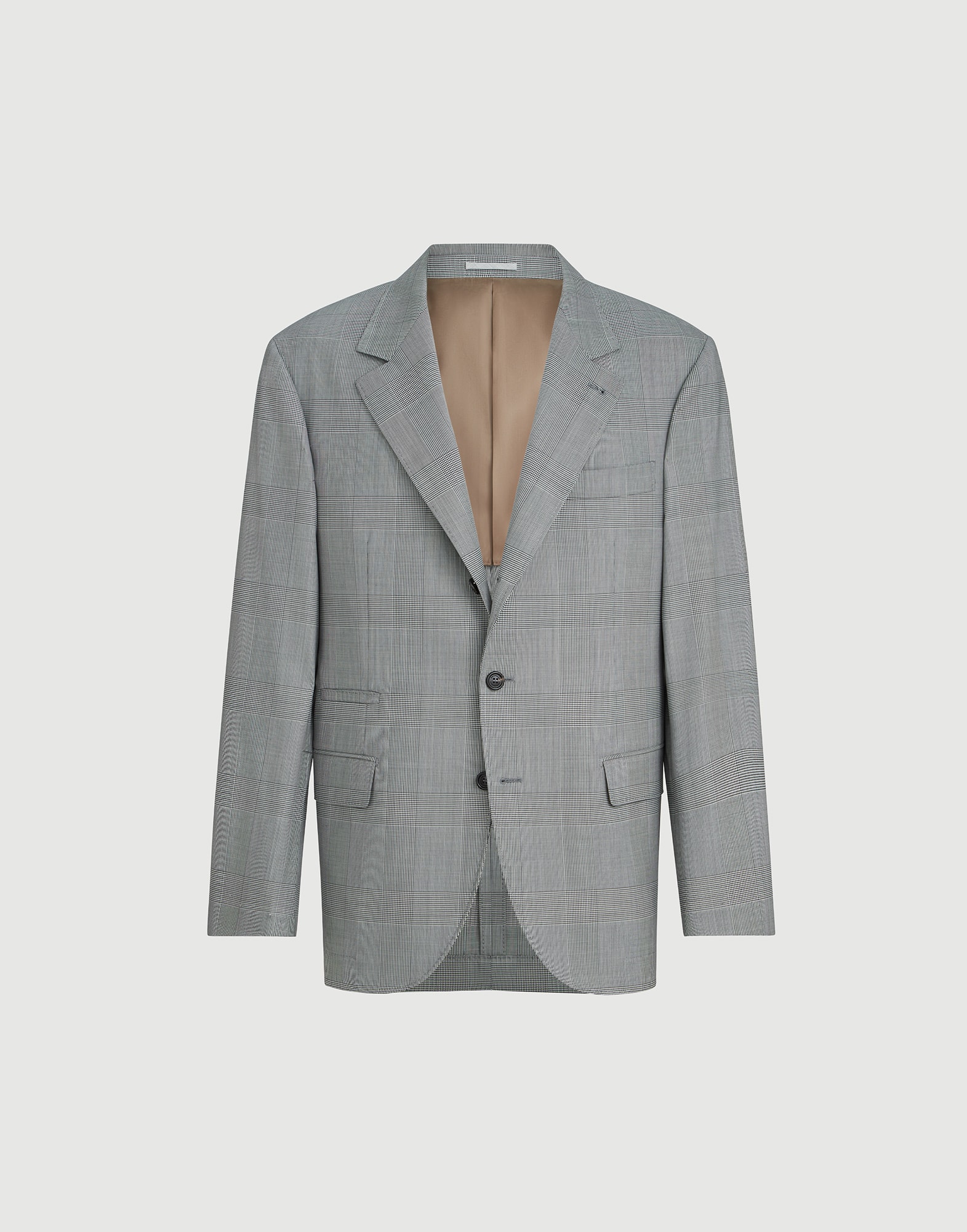 Prince of Wales blazer for Man in Grey | Brunello Cucinelli