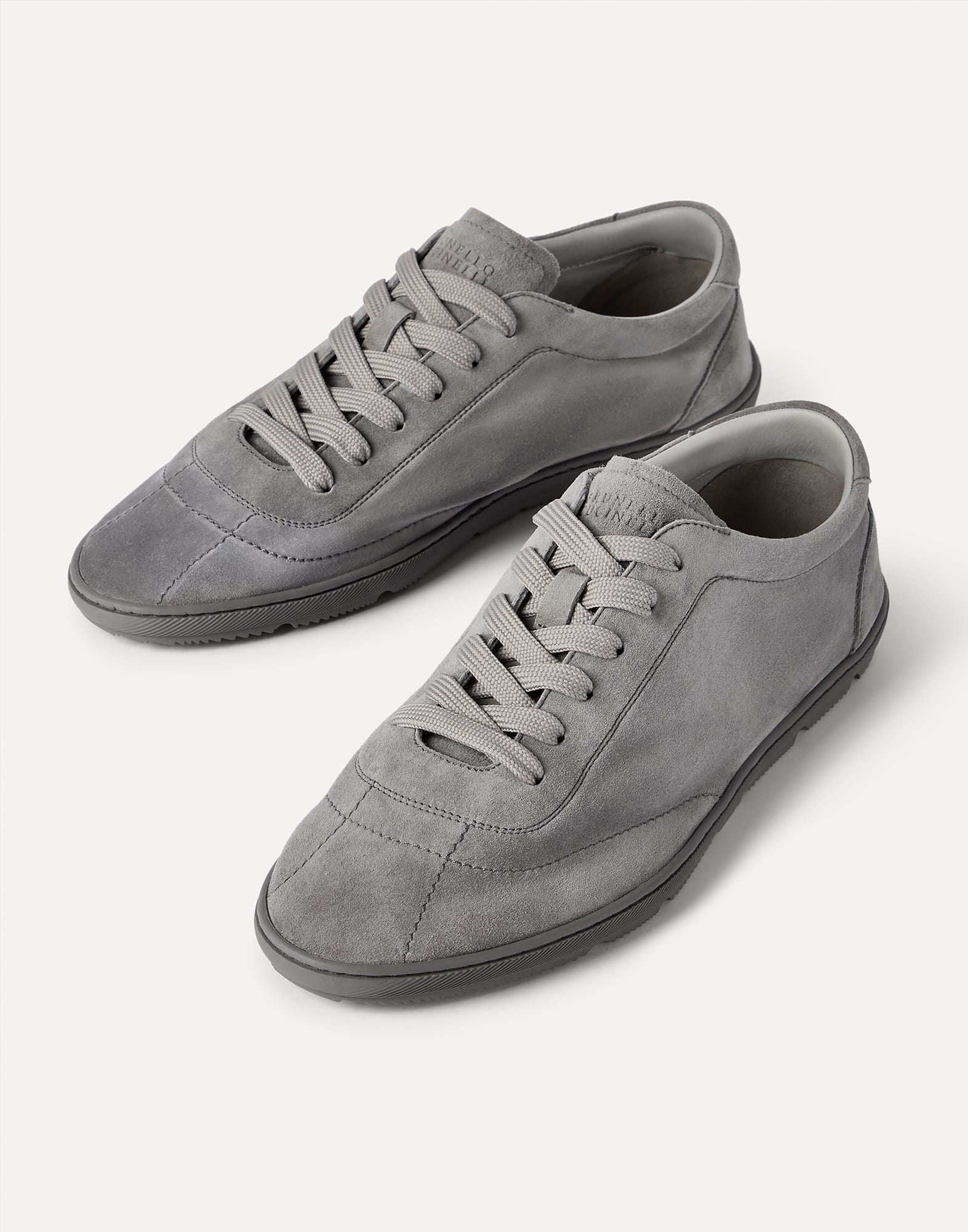 Brunello Cucinelli スエード スニーカー グレー メンズ 向け グレー スエードスニーカー | Brunello Cucinelli