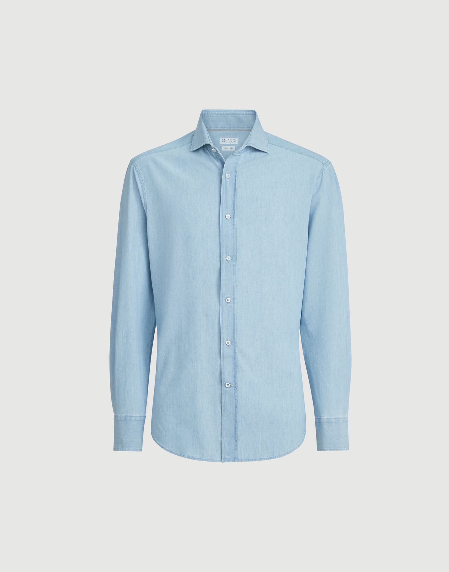 メンズ 向け ライトデニム シャンブレーシャツ | Brunello Cucinelli