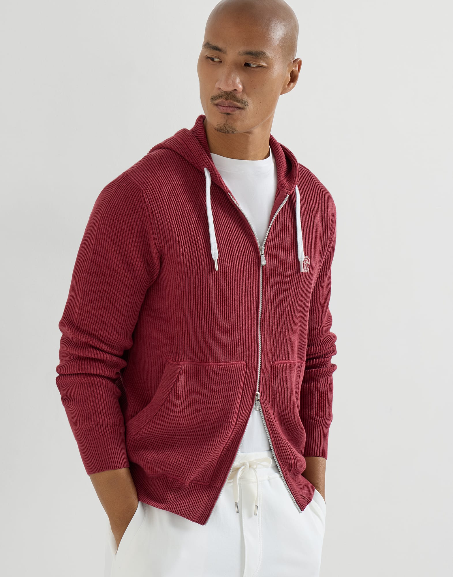 Knit top for Man in Cherry | Brunello Cucinelli